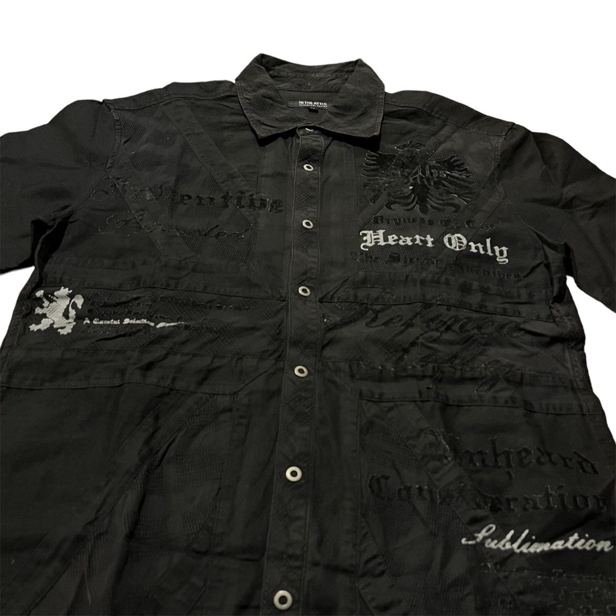 14th Addiction × If Six Was Nine × Japanese Brand Y2K In The Attic Poem Grunge Gothic Punk Style Short Shirt Size US M / EU 48-50 / 2 - 2 Thumbnail