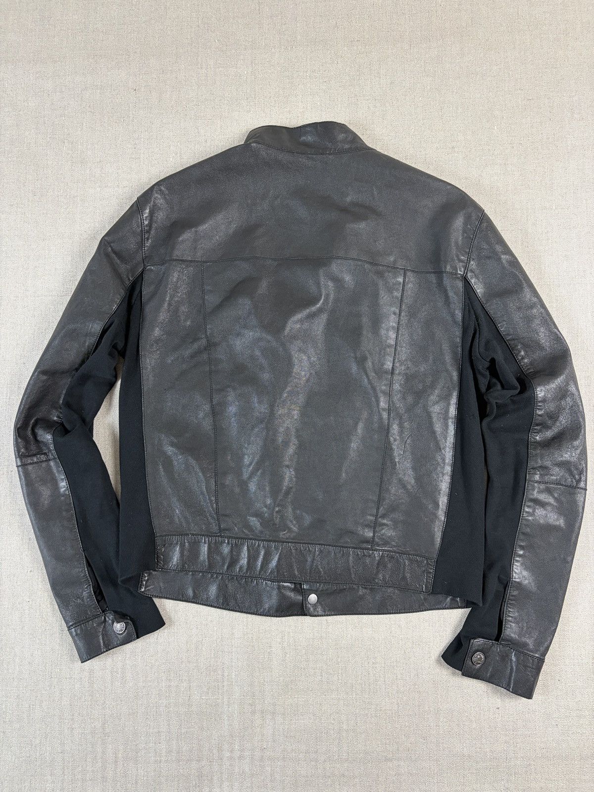 Emporio Armani Emporio Armani Leather Biker Jacket Vintage Archive Black Size US M / EU 48-50 / 2 - 4 Thumbnail
