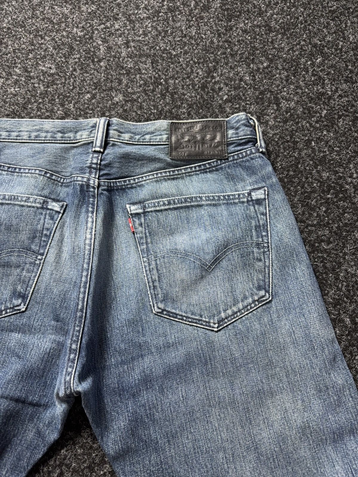 Levi's Levi’s 501 Straight Fit Western USA Cowboy Vibe Denim Jeans Size US 30 / EU 46 - 20 Thumbnail