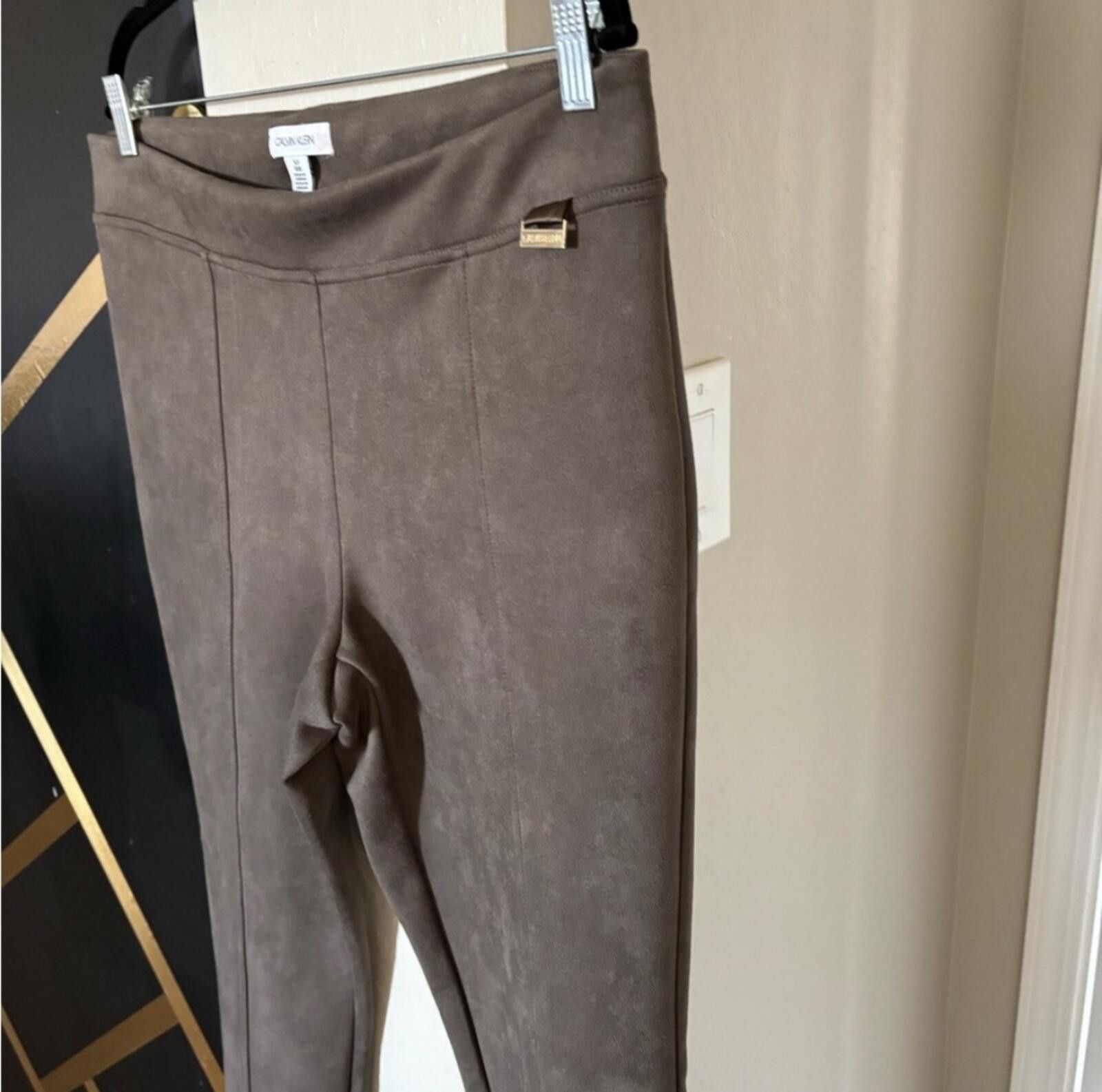 Calvin Klein Calvin Klein faux suede leggings pants Size 36" / US 14 / IT 50 - 5 Thumbnail