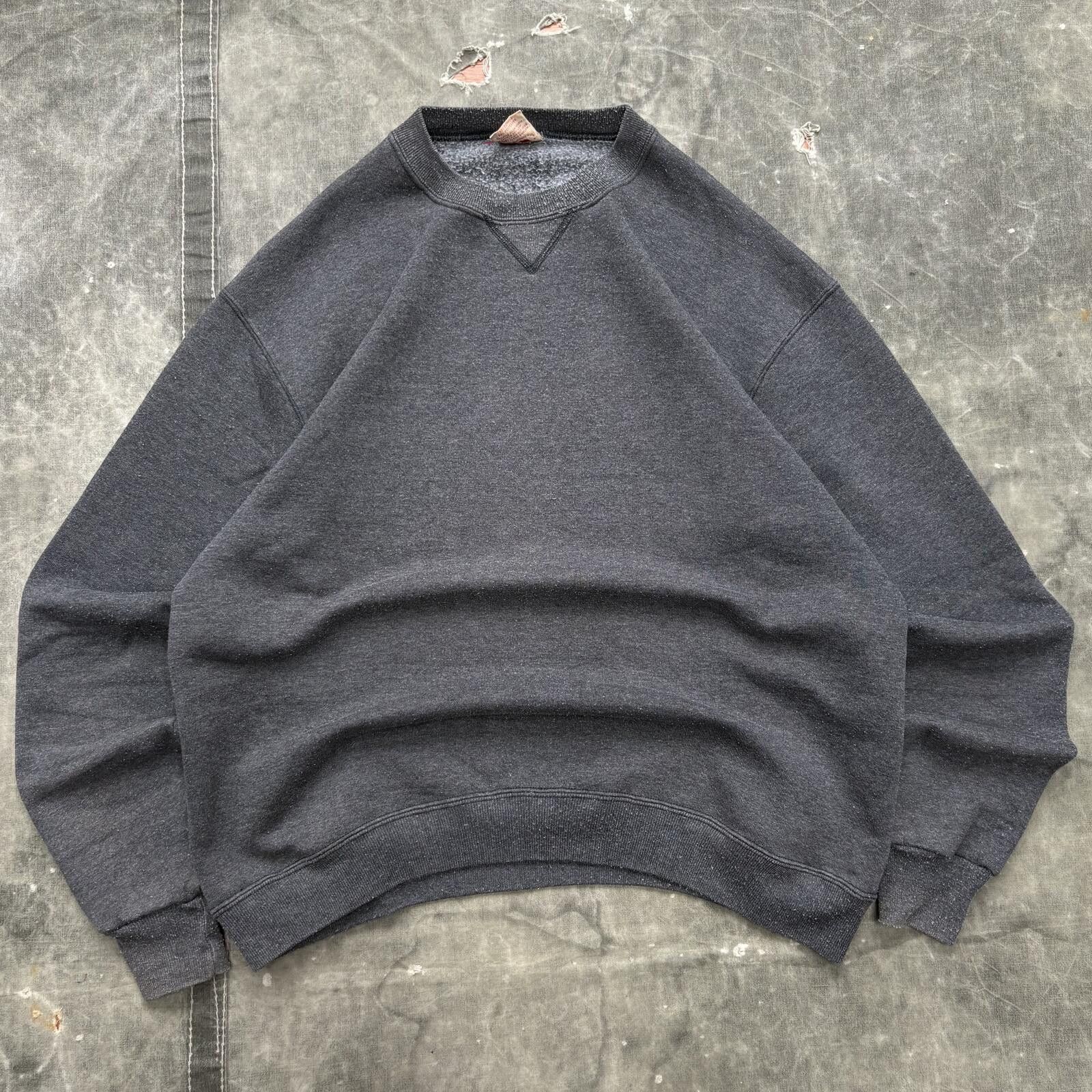 Russell Athletic Vintage 70s Faded Blank Gray Russell Athletic Sweatshirt Size US L / EU 52-54 / 3 - 1 Thumbnail