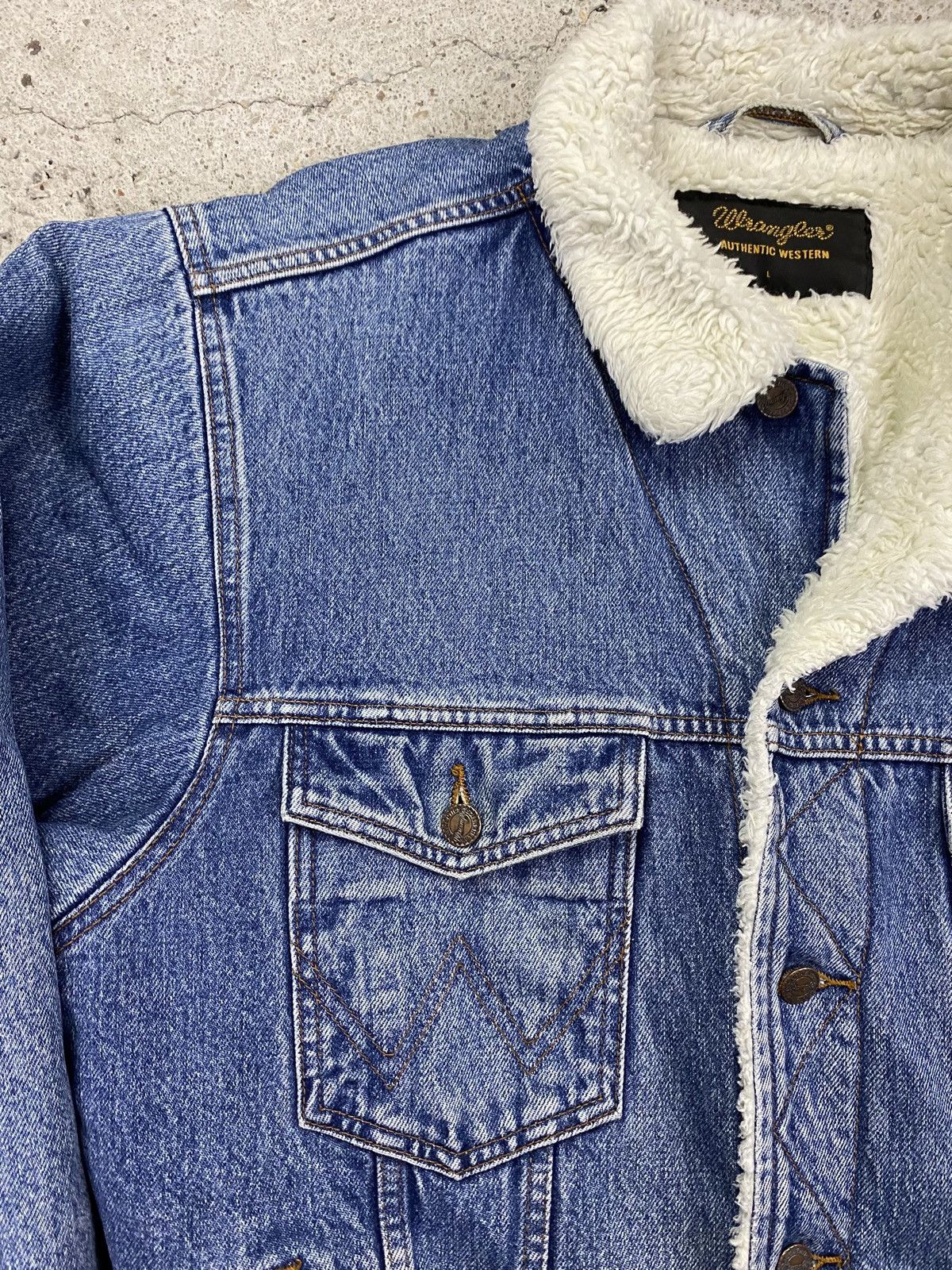 Wrangler Wrangler western sherpa lining denim jacket vintage Size US L / EU 52-54 / 3 - 9 Thumbnail