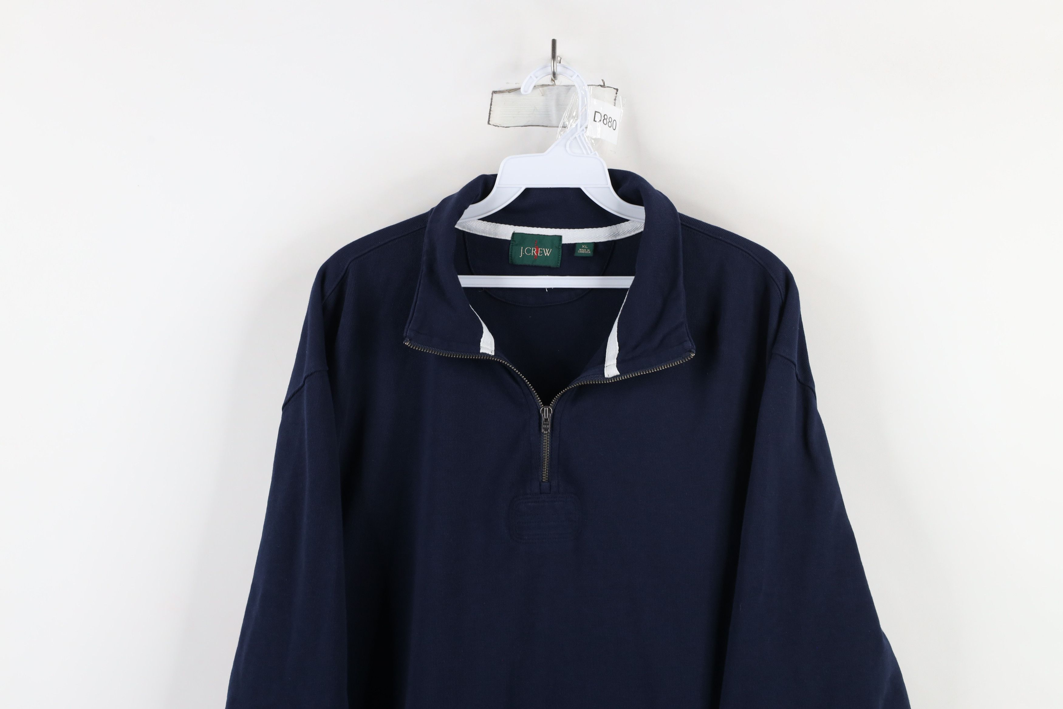 J.Crew × Vintage Vintage J Crew Cotton Ribbed Knit Half Zip Pullover Sweater Size US XL / EU 56 / 4 - 2 Thumbnail