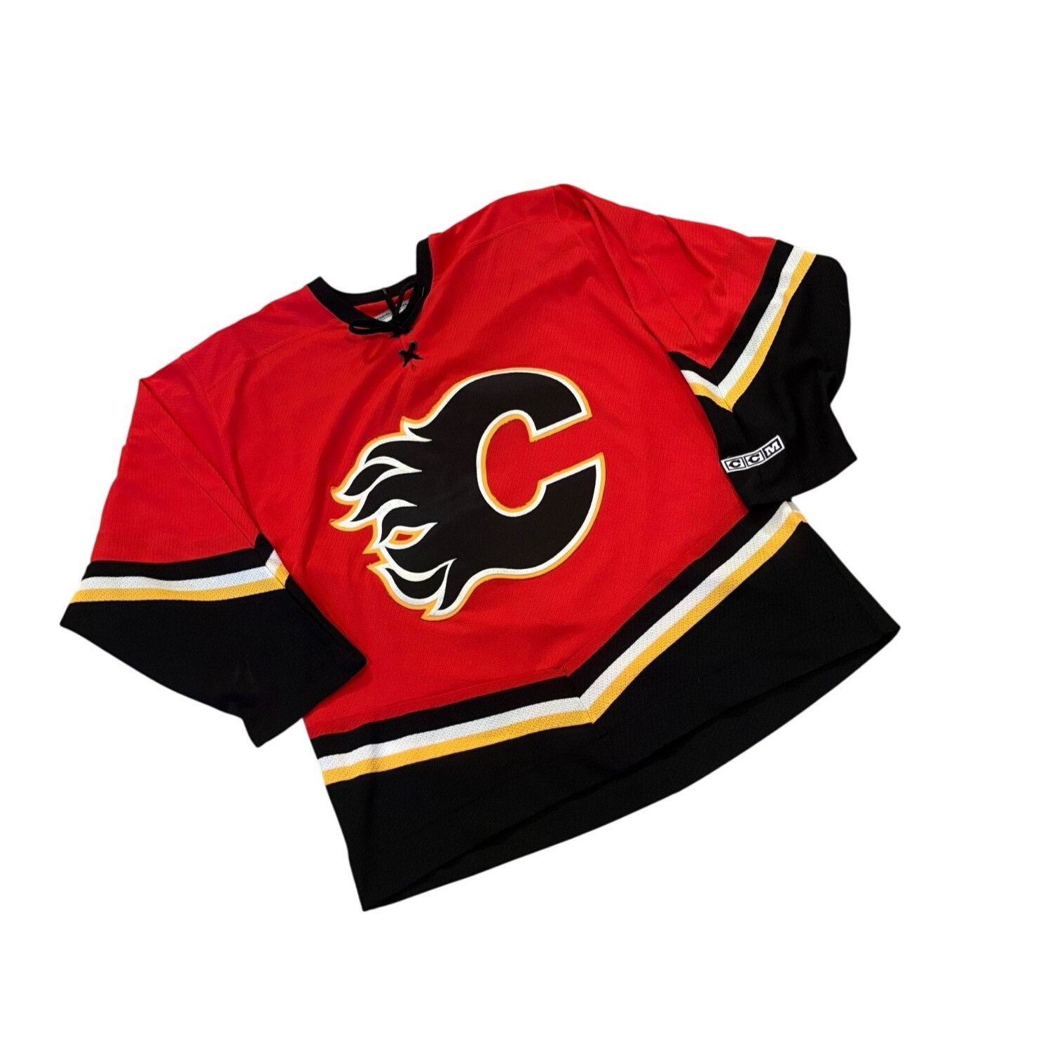 Ccm CCM 2003-2006 Calgary Flames Stitched NHL Hockey Jersey Blas Size US L / EU 52-54 / 3 - 3 Thumbnail