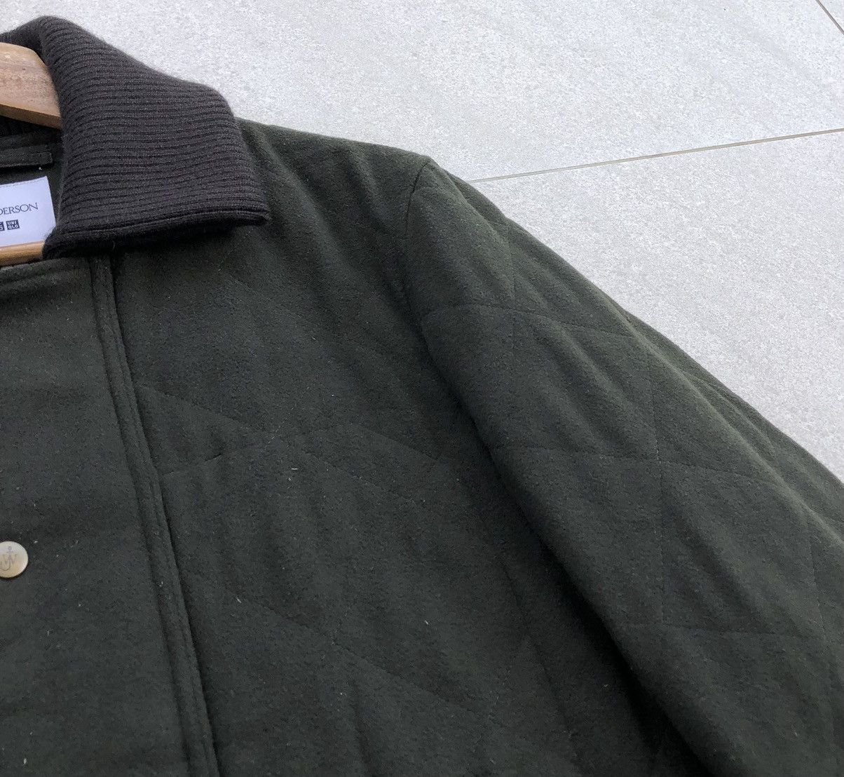 JW Anderson × Uniqlo Uniqlo x JW Anderson Green Wool Blended Quilted Jacket Men's Size US L / EU 52-54 / 3 - 12 Thumbnail