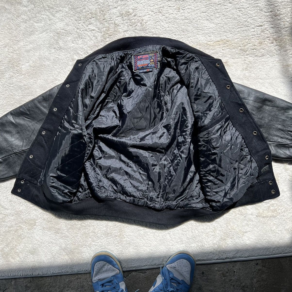 Vintage Varsity Jacket Leather MacHope 90's Letterman Wool Size US M / EU 48-50 / 2 - 12 Thumbnail