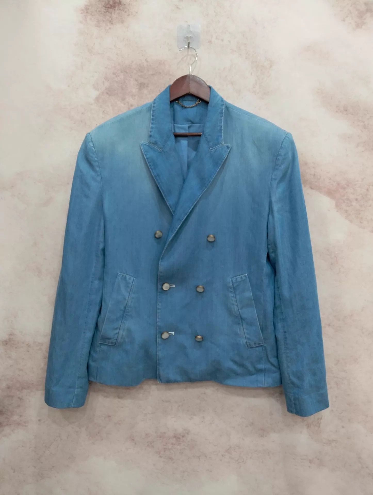 Louis Vuitton LV Double Breasted Peak Lapel Solid Jacket 48 95N Size US M / EU 48-50 / 2 - 1 Thumbnail