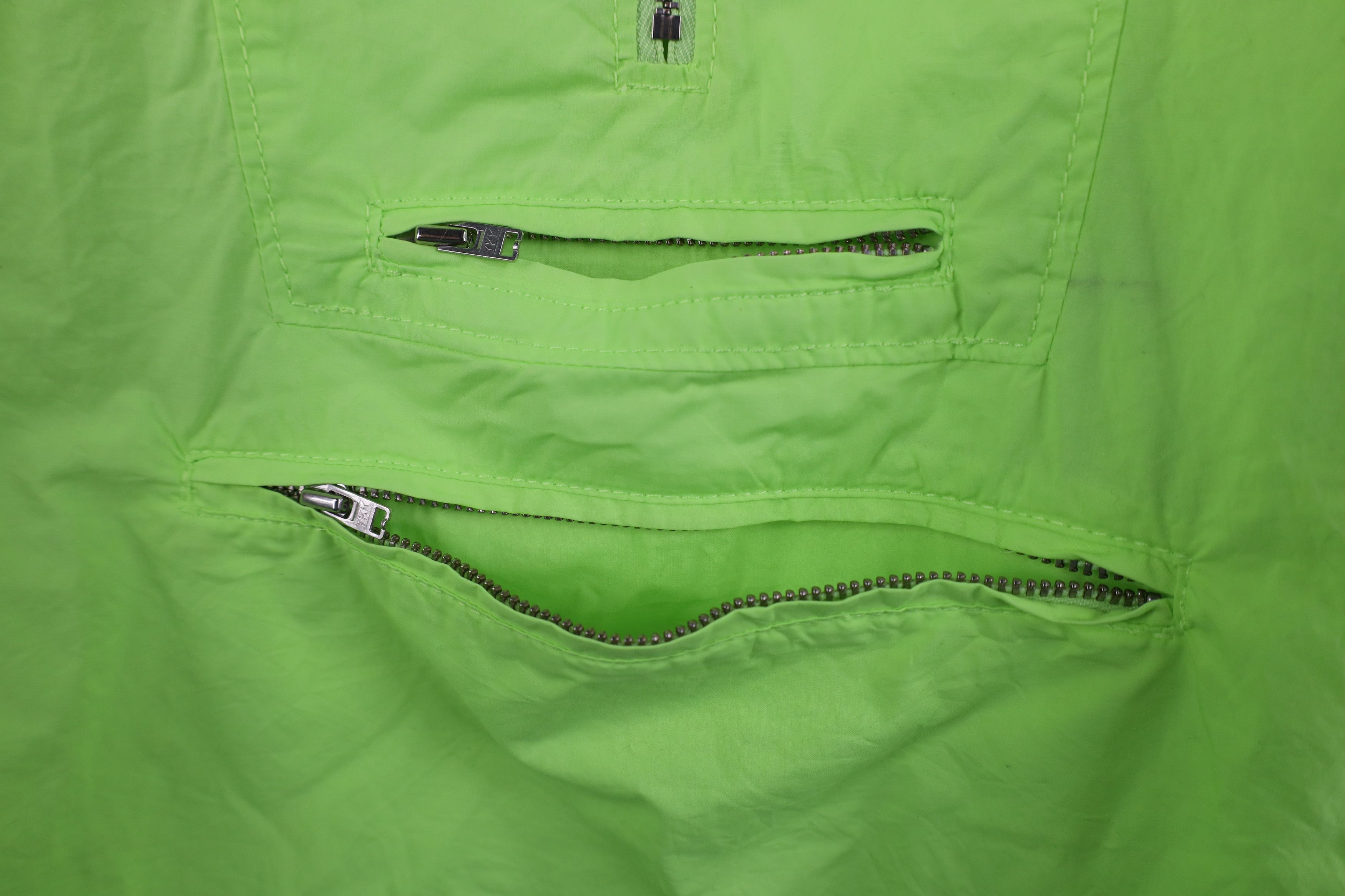 J.Crew Vintage Y2K J Crew Half Zip Hooded Anorak Jacket Lime Green Size L / US 10 / IT 46 - 7 Thumbnail