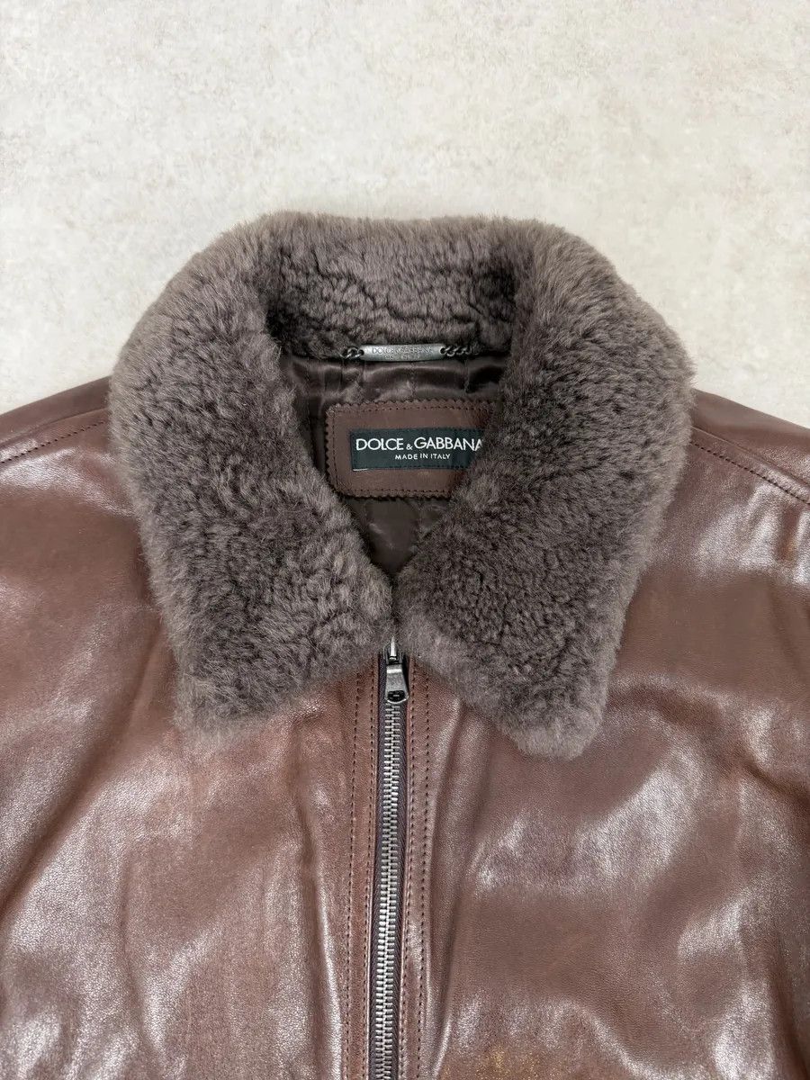 Dolce & Gabbana 2010s Dolce & Gabbana Brown Premium Leather Jacket Size US L / EU 52-54 / 3 - 11 Thumbnail
