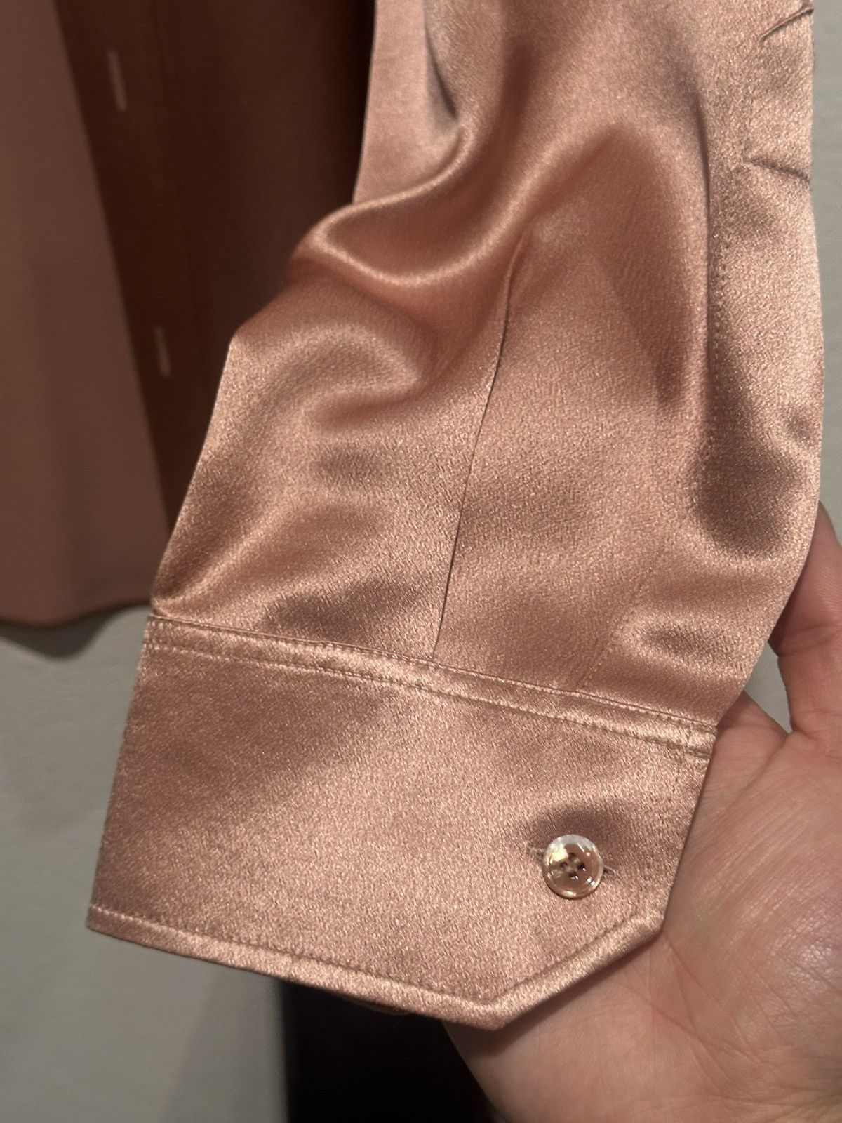 Celine × Hedi Slimane $1500 Satin Silk Loose Shirt 37 Size US S / EU 44-46 / 1 - 4 Thumbnail