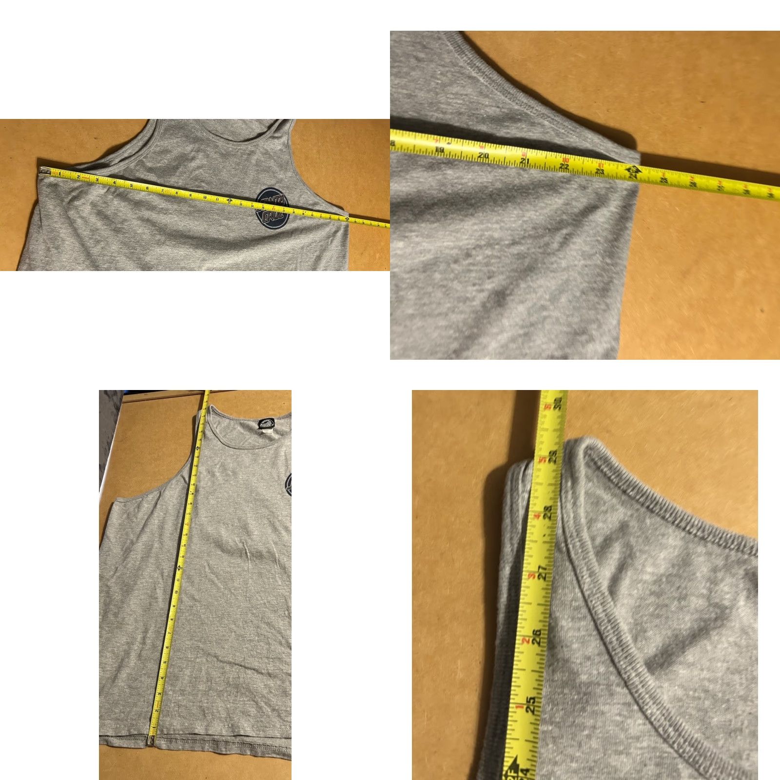 Vintage VINTAGE Santa Cruz Tank Top Shirt Men XL Heather Gray Double Sided Skateboarding Crew Neck Sleeveless T-Shirt Size US XL / EU 56 / 4 - 9 Thumbnail