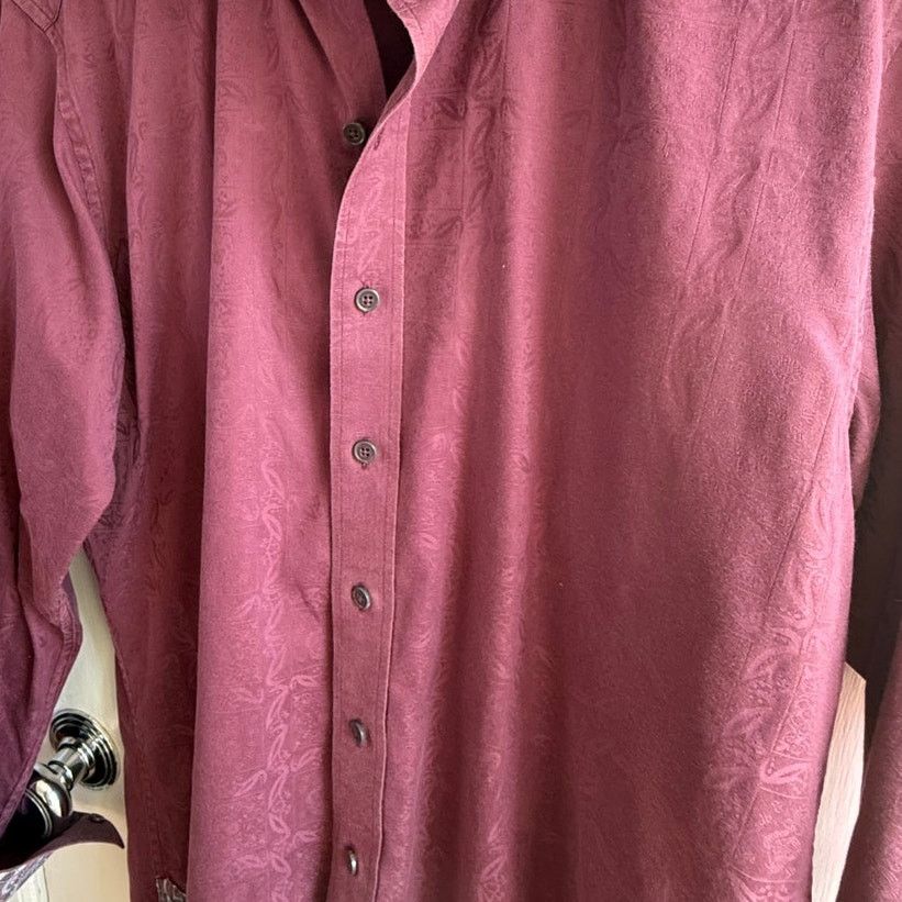 Robert Graham Robert Graham Button Down Shirt Flip Cuffs Paisley Trim Med Size US M / EU 48-50 / 2 - 7 Thumbnail