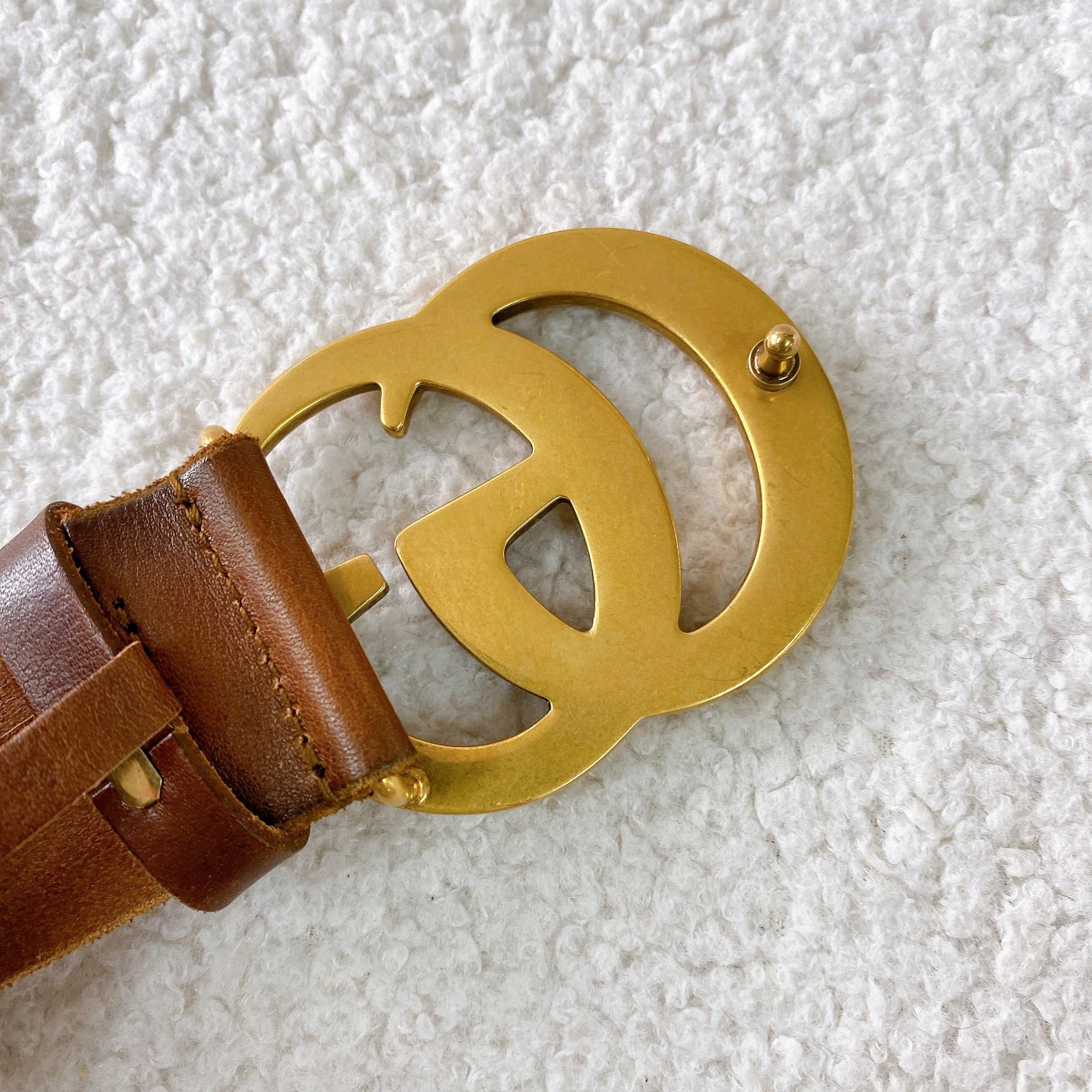 Gucci Gucci Double G Brown Belt 34x85 Size ONE SIZE - 7 Thumbnail