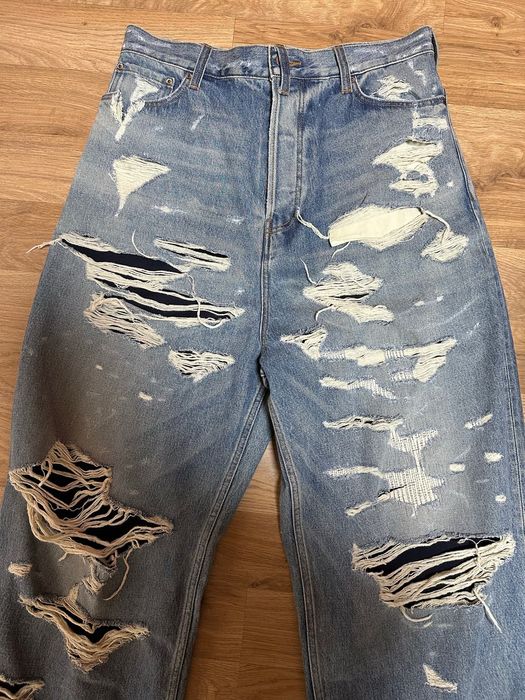 Balenciaga Balenciaga FW21 Destroyed Baggy Jeans | Grailed