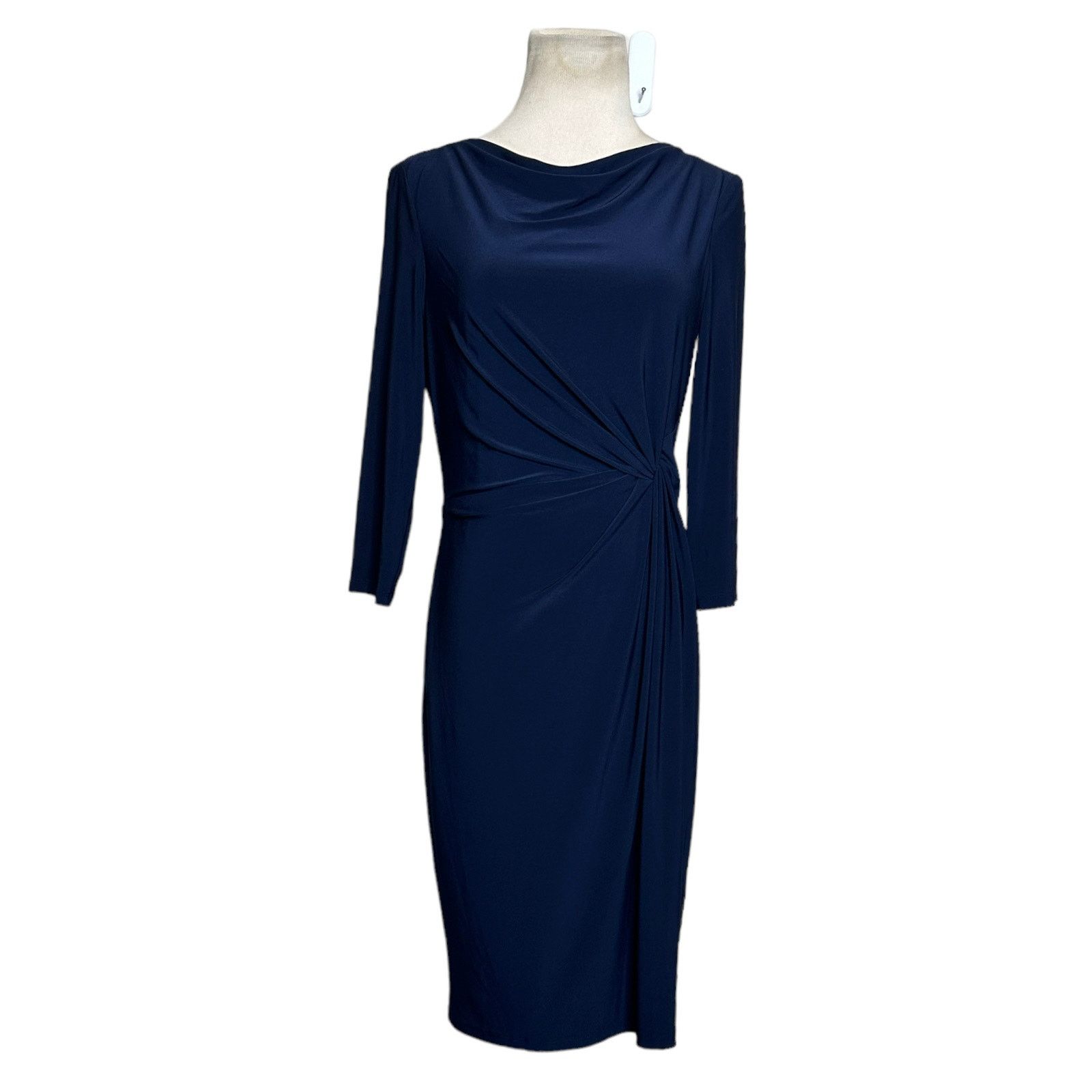 Ralph Lauren Ralph Lauren navy blue 3/4 sleeves cowl neck dress size 2 Size XS / US 0-2 / IT 36-38 - 13 Thumbnail