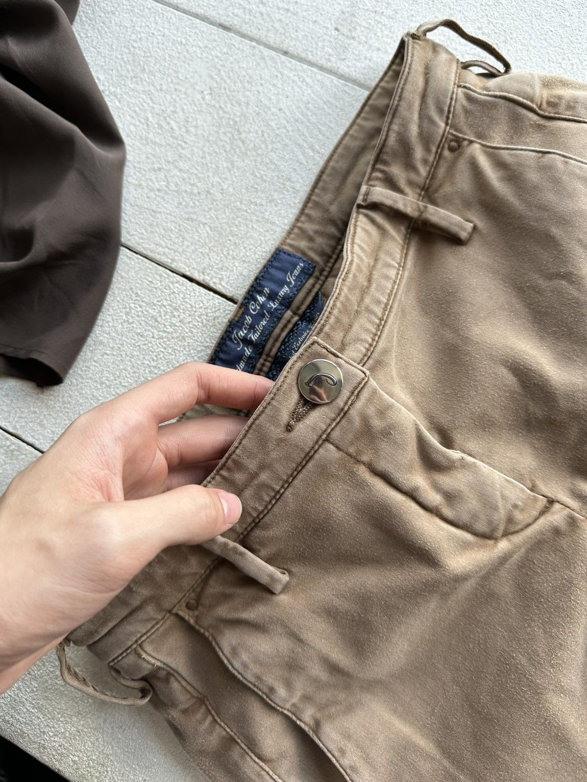 Jacob Cohen 🚨RARE JACOB COHEN LUXURY BROWN BEIGE PANTS OLD MONEY ITALY Size 25" / US 0 / IT 36 - 3 Thumbnail