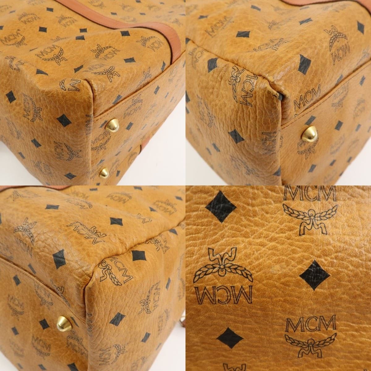 MCM MCM Visetos Coated Canvas Duffle Bag Brown Size ONE SIZE - 5 Thumbnail