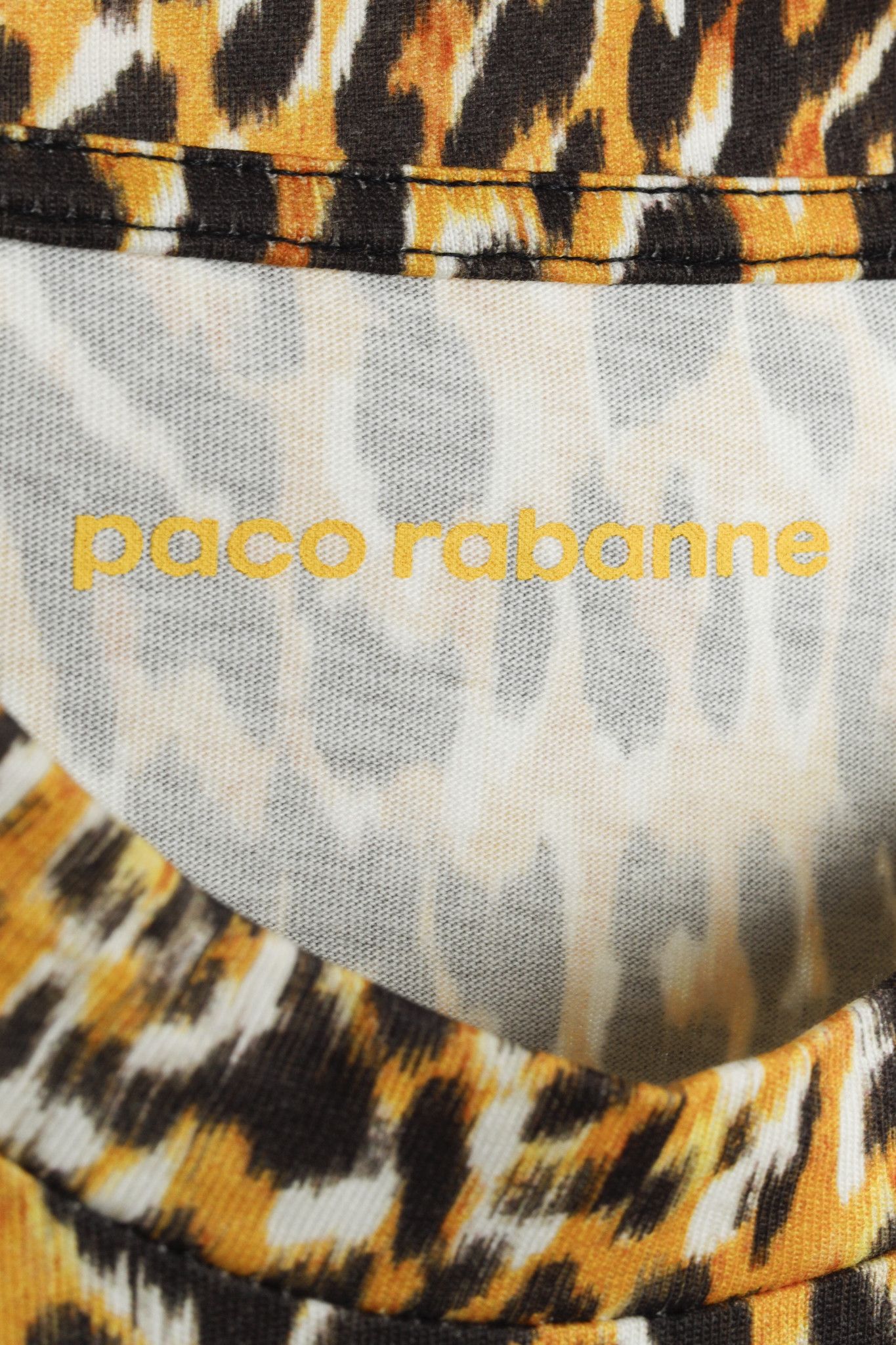 Paco Rabanne Paco Rabanne AW/22 Leopard-Print Cotton "Meooow" T-Shirt Size L / US 10 / IT 46 - 4 Thumbnail