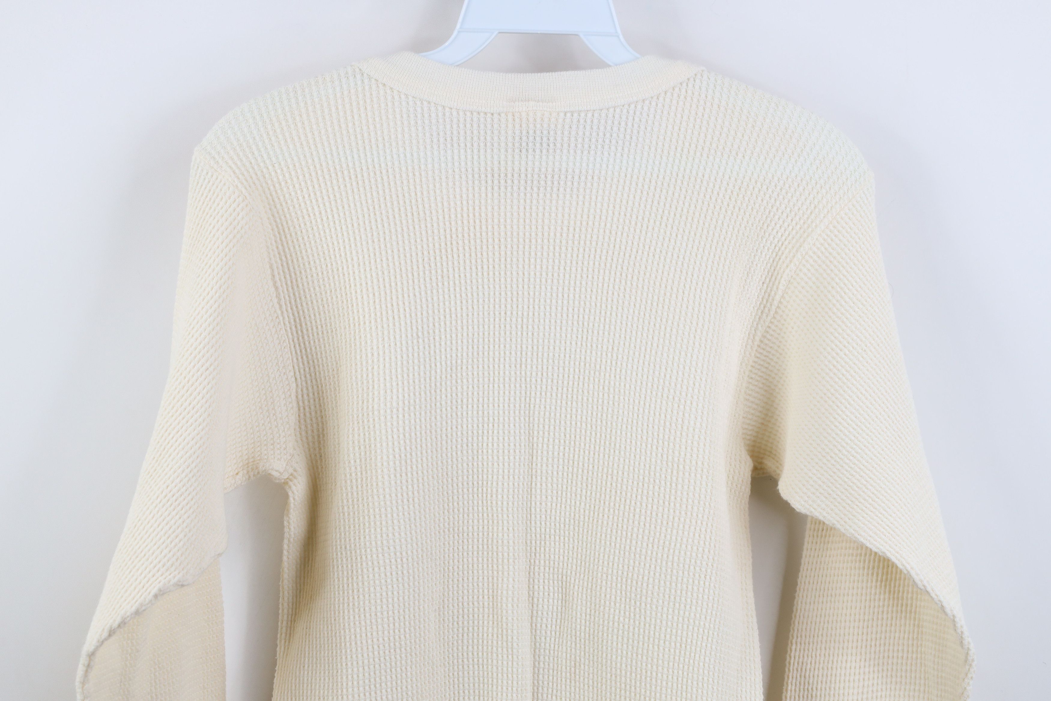 Vintage Vintage 70s Streetwear Thermal Waffle Knit T-Shirt Cream USA Size US M / EU 48-50 / 2 - 11 Thumbnail