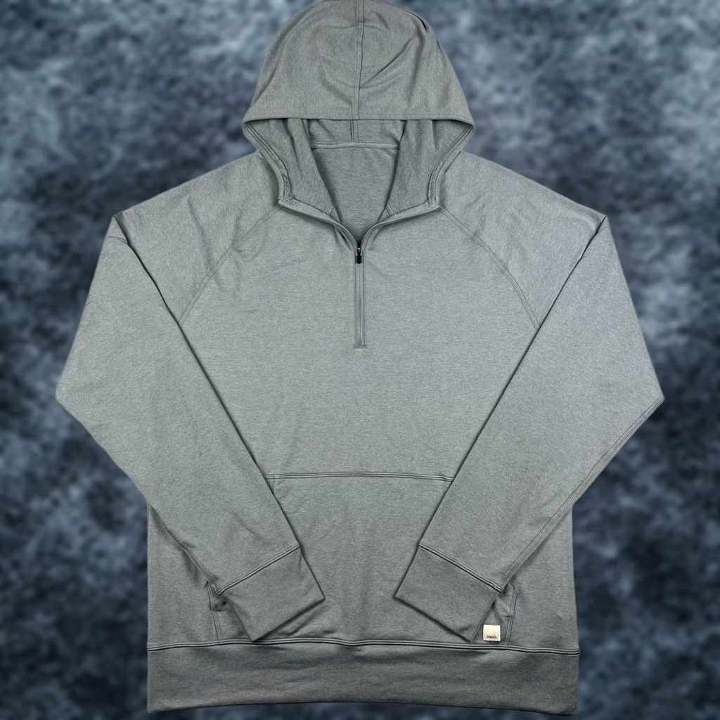 Vuori Vuori Ponto Performance Half Zip Hoodie Stretch Large Mens Blue Cadence? Size US L / EU 52-54 / 3 - 1 Thumbnail
