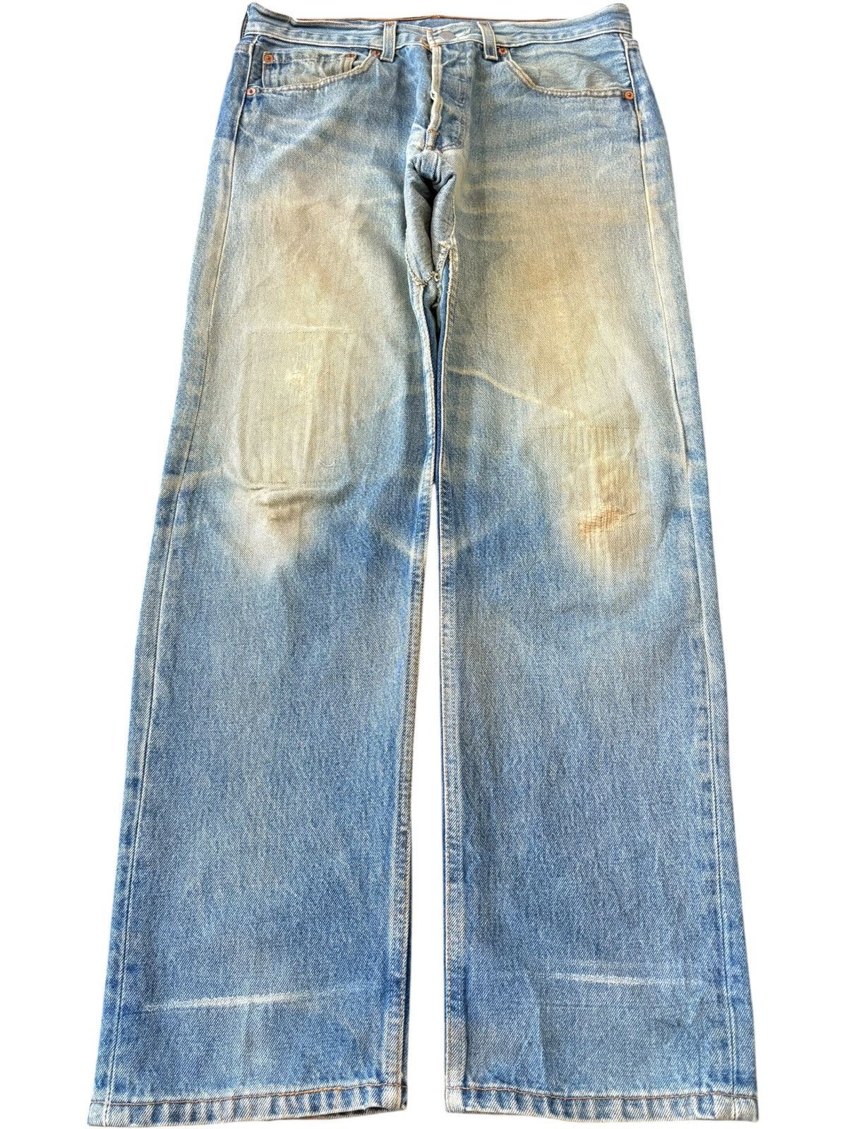 Levi's Vintage 90s Levis 501 Mud Wash Distressed Loose Jeans Size US 32 / EU 48 - 1 Thumbnail