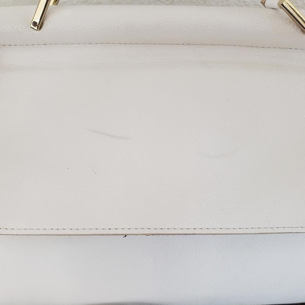 Forever 21 White Gold F21 Classic Satchel Bag Size ONE SIZE - 4 Thumbnail