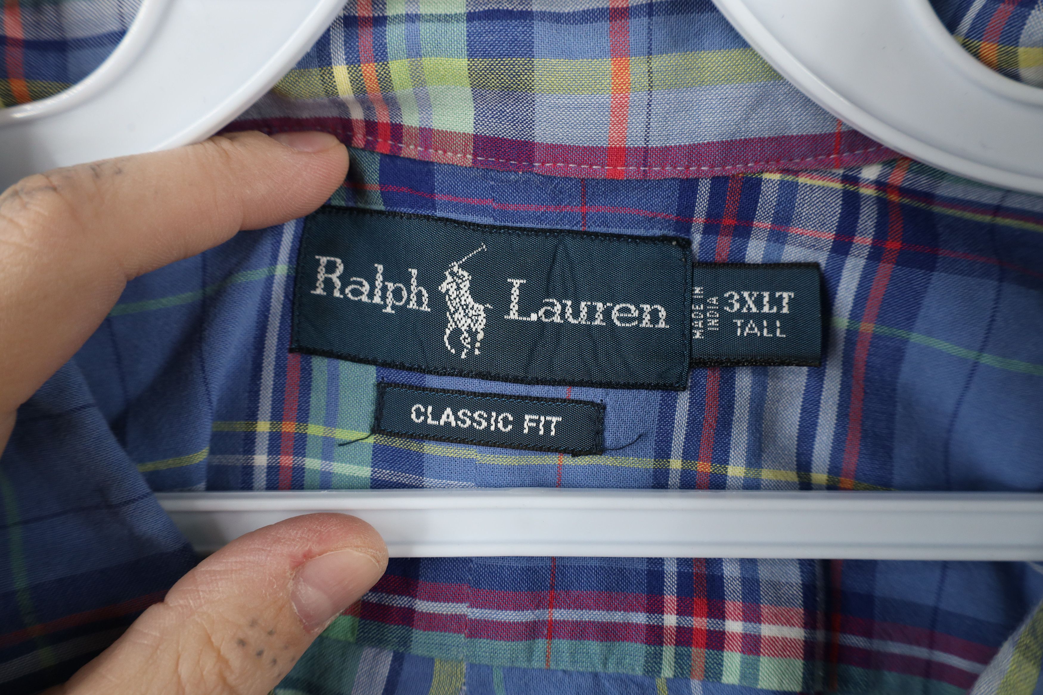 Polo Ralph Lauren Vintage 90s Ralph Lauren Plaid Button Down Shirt Cotton Size US XXL / EU 58 / 5 - 7 Thumbnail