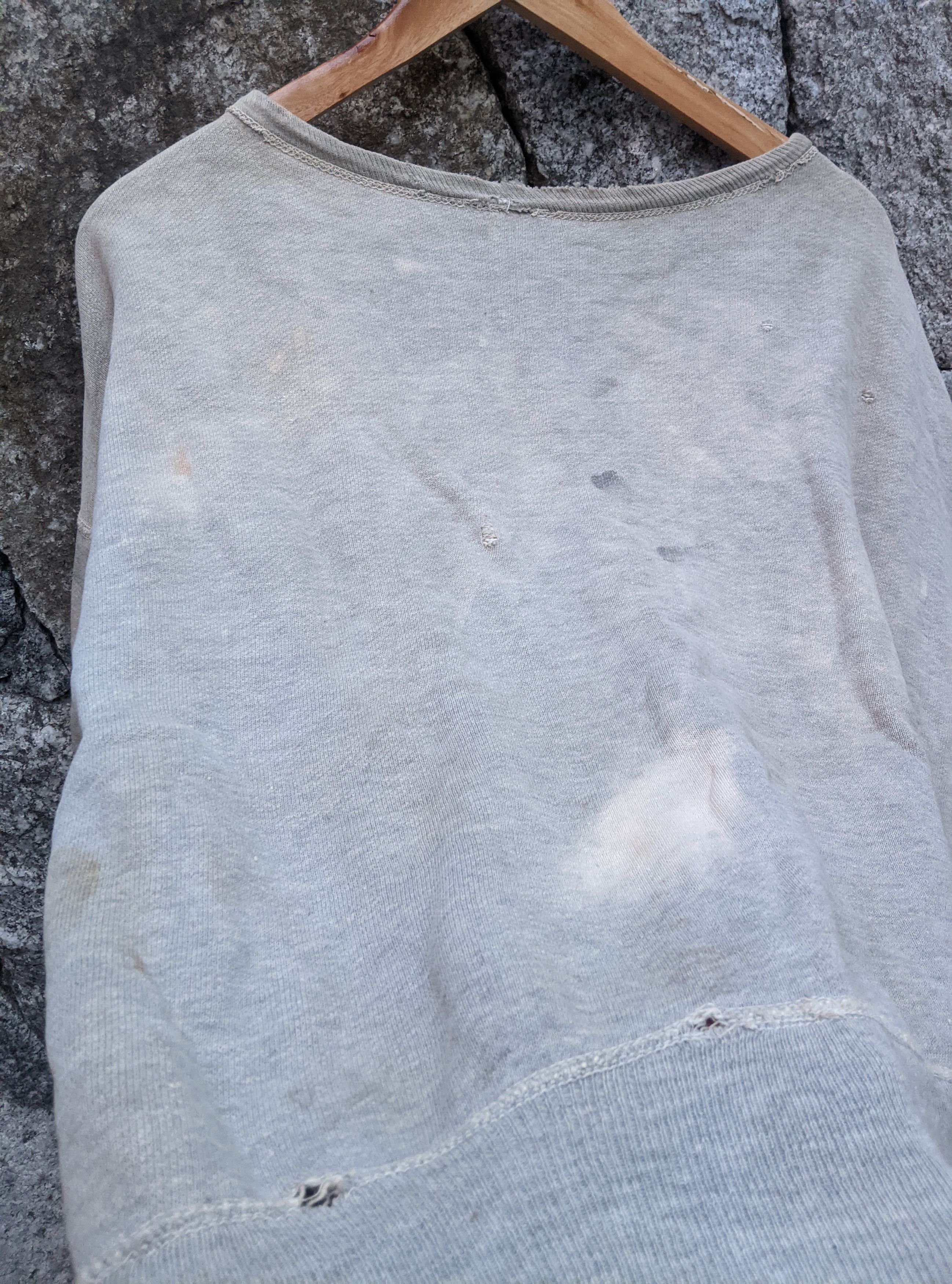 Vintage Vintage 40s destroyed single v sweatshirt afterhood Size US L / EU 52-54 / 3 - 15 Thumbnail
