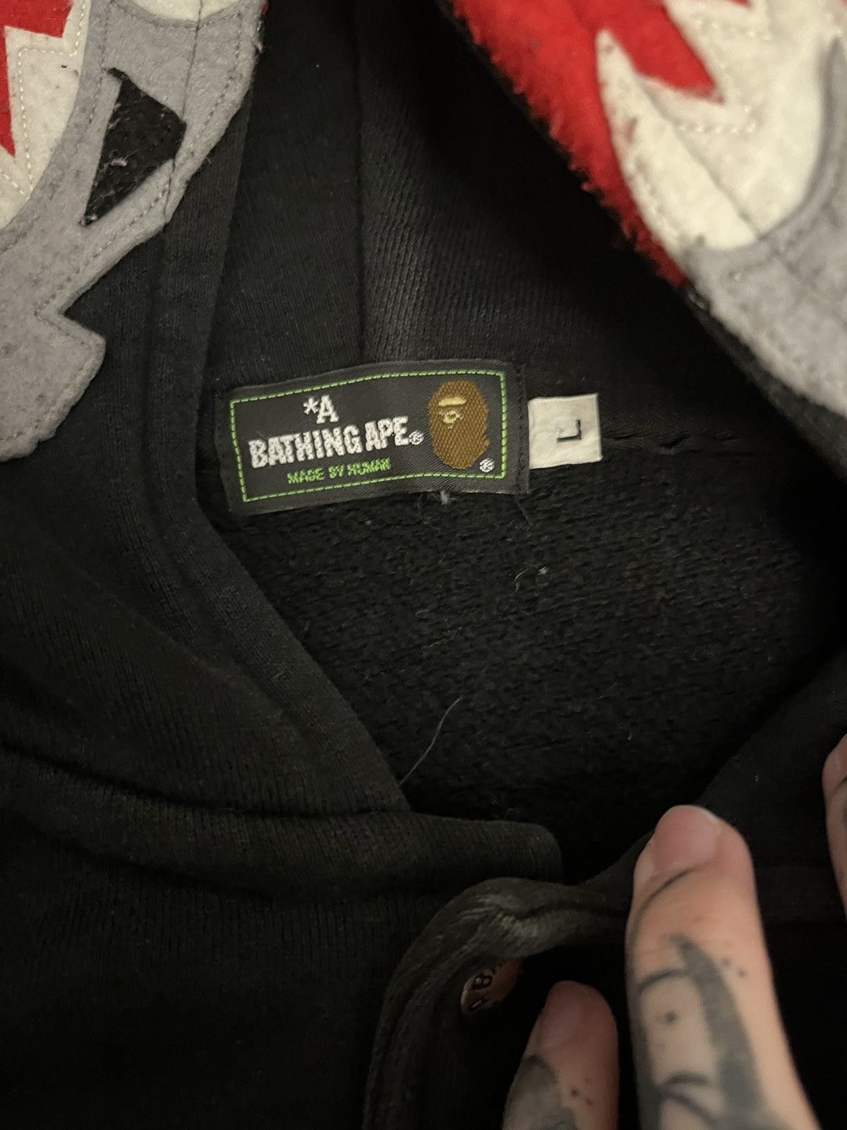 Bape Bape tiger varsity jacket hoodie black Size US L / EU 52-54 / 3 - 8 Thumbnail