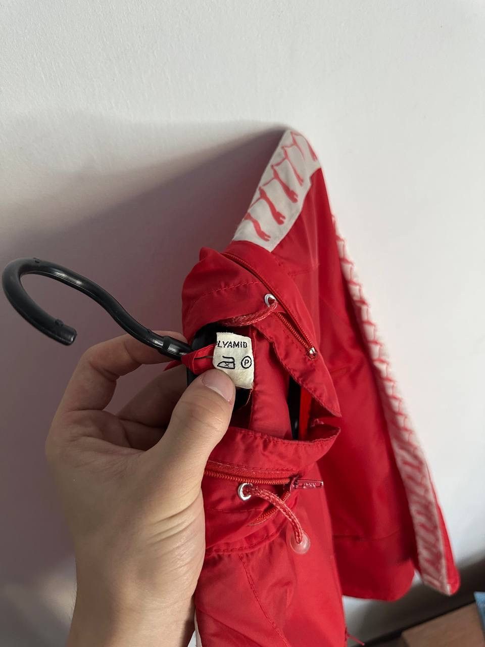 Puma Vintage Puma red windbreaker jacket with logo tape sleeves Size US L / EU 52-54 / 3 - 6 Thumbnail