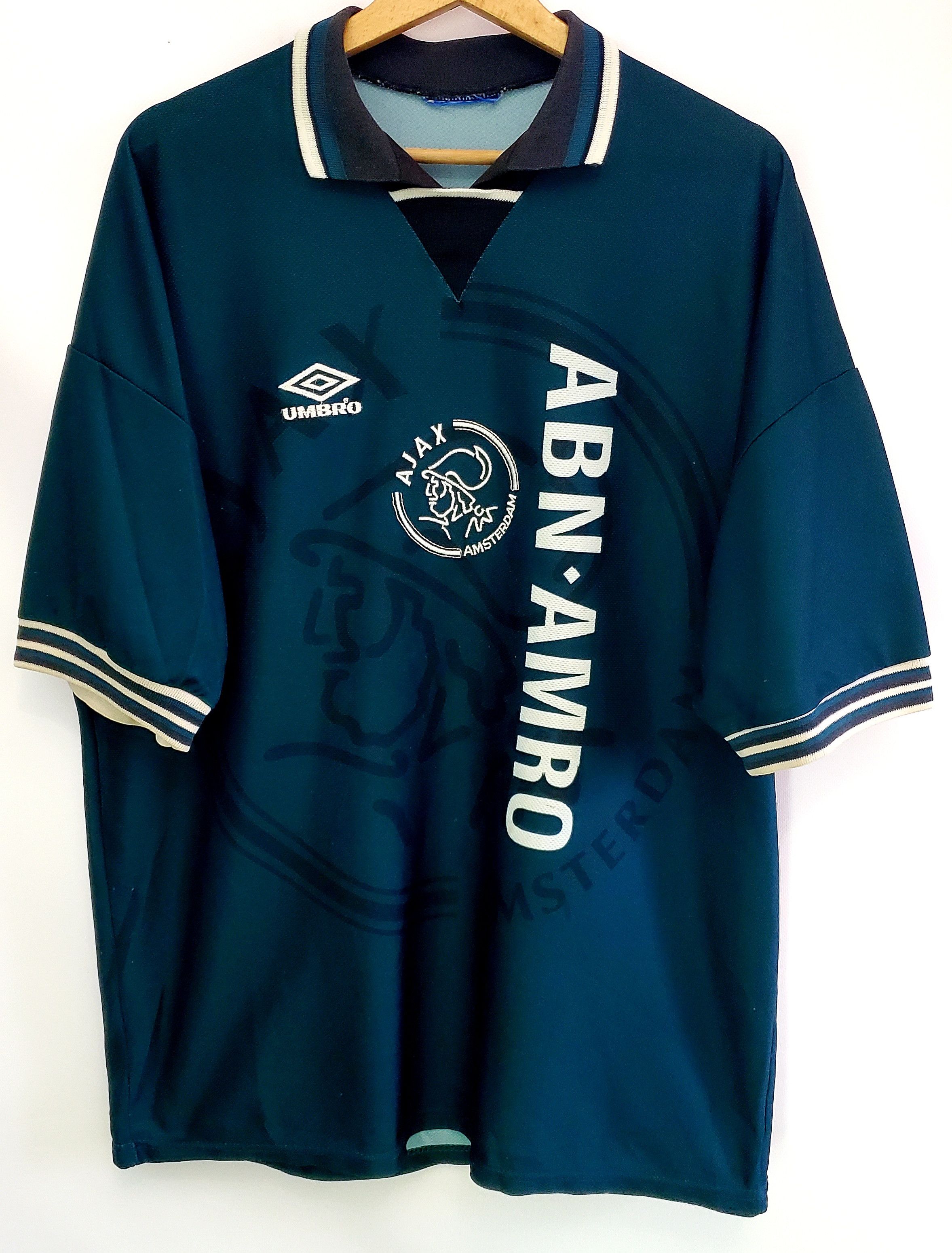 image of Soccer Jersey x Umbro Afc Ajax Netherlands 1995/1996 Away Football Shirt Jersey XL in Green, Men's