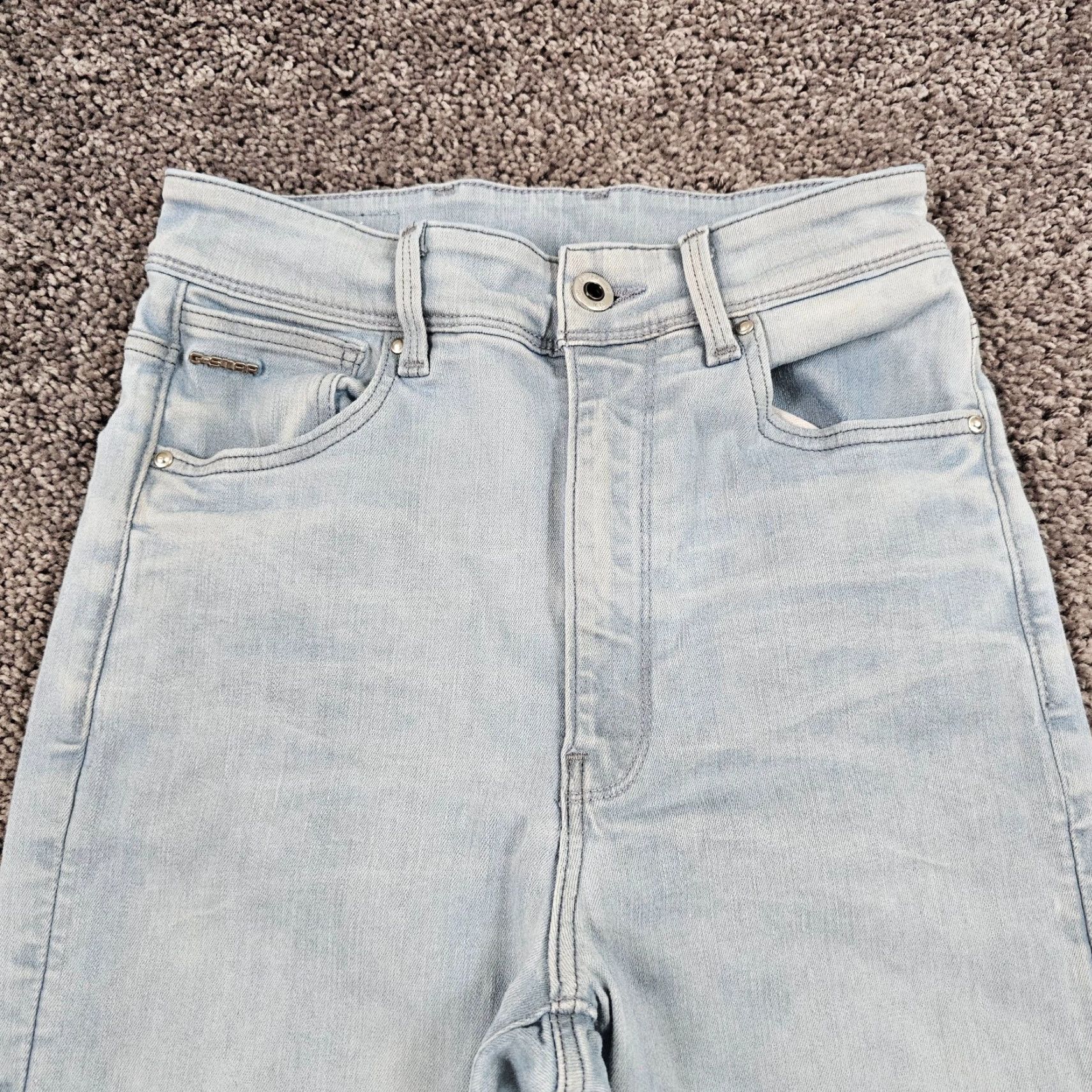 G-Star G-Star Raw Jeans Women 26 Gray High Rise Skinny Stretch Kafey 28 Inseam Size 26" / US 2 / IT 38 - 2 Thumbnail
