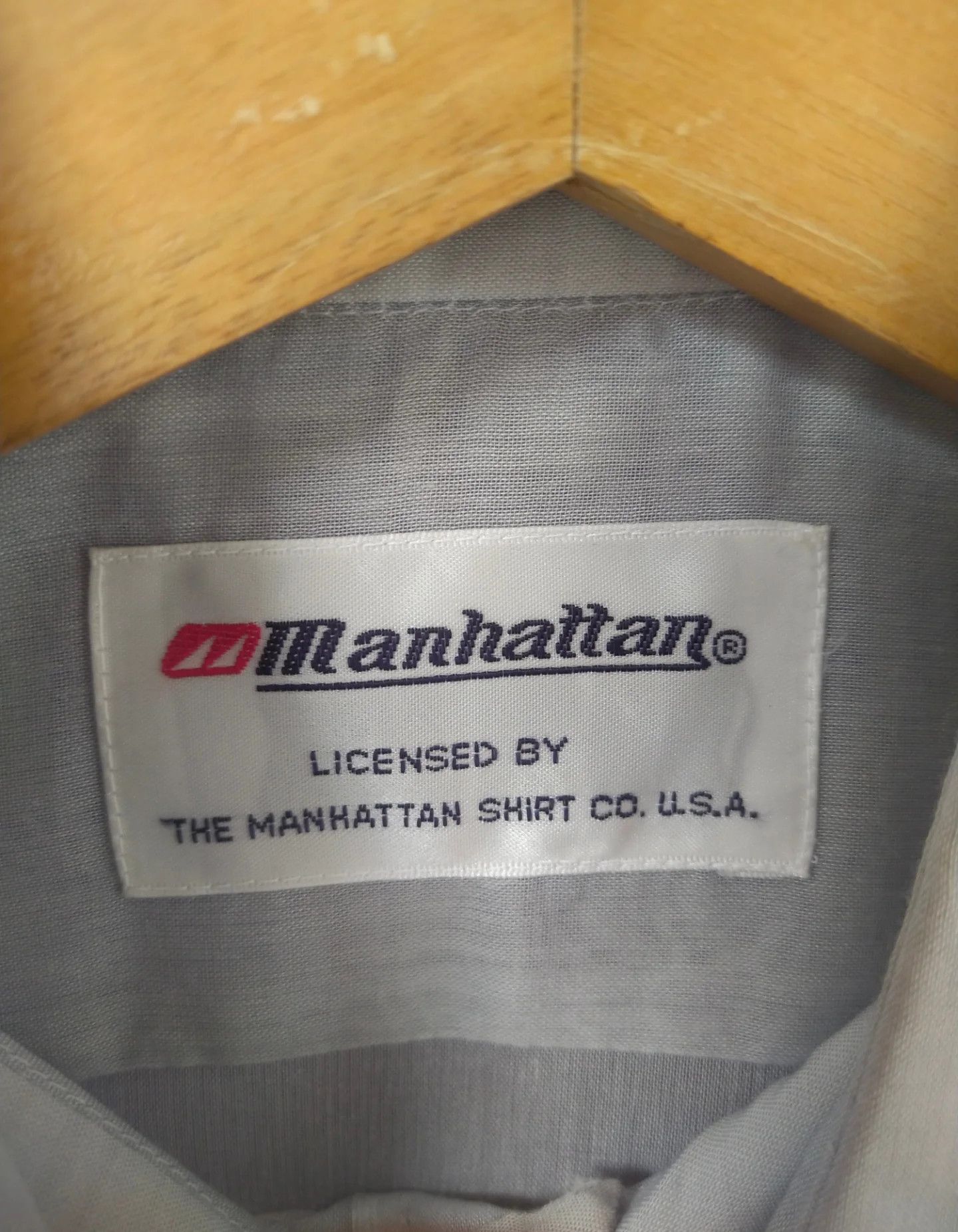 Vintage True Vintage Manhattan USA Big Collar Shirt Size US M / EU 48-50 / 2 - 3 Thumbnail