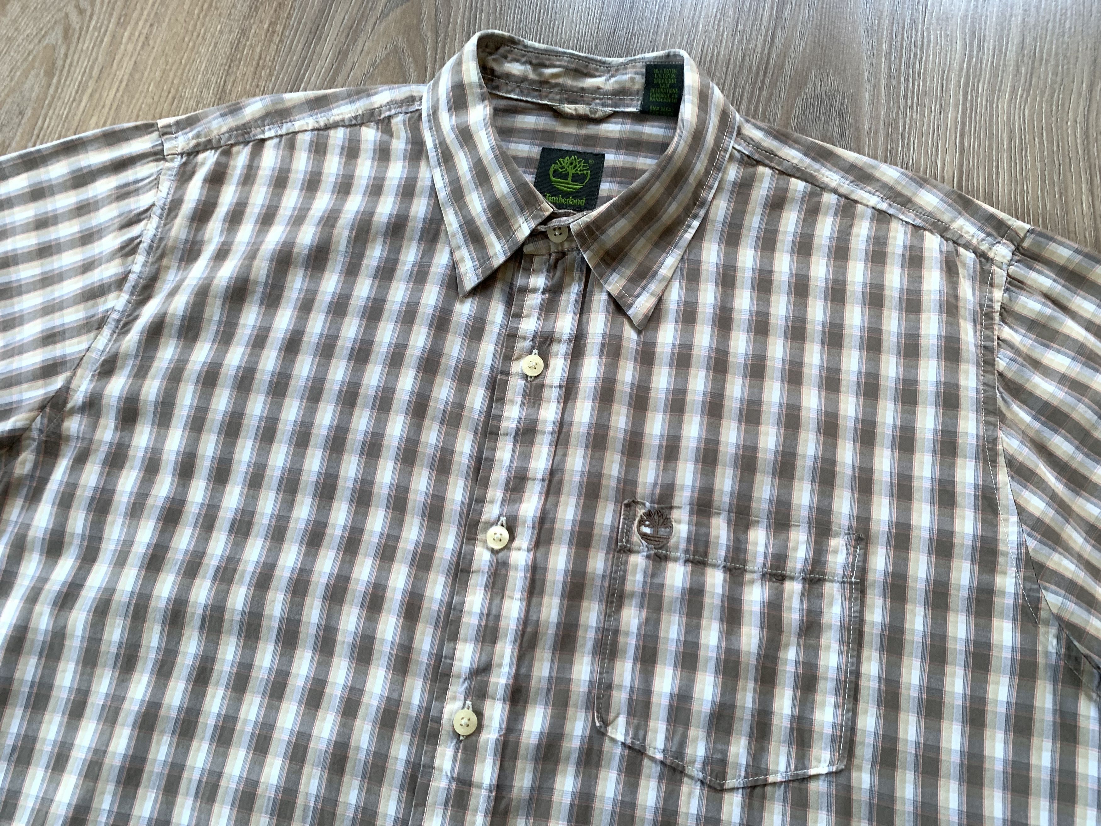 Timberland Vintage Timberland Cotton Plaid Short Sleeve Trek Shirt Size US L / EU 52-54 / 3 - 4 Thumbnail