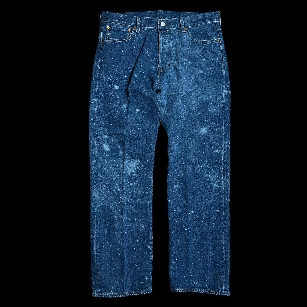 image of Levis x Vintage Levi’S Premium Big E 501 Splatter Jeans Size 36X32 in Blue, Men's