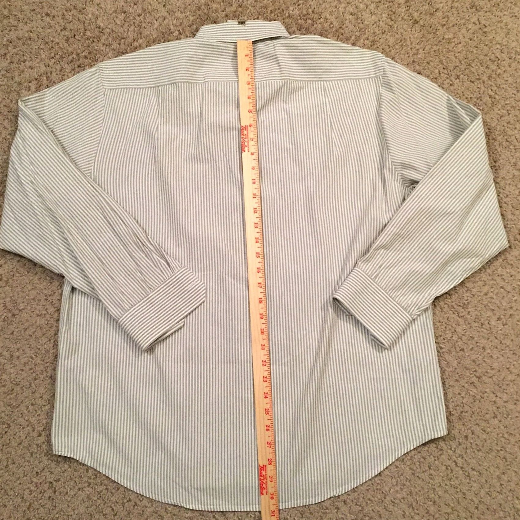 Izod IZOD Shirt Mens Large Green Striped Long Sleeve Button Down Size US L / EU 52-54 / 3 - 6 Thumbnail