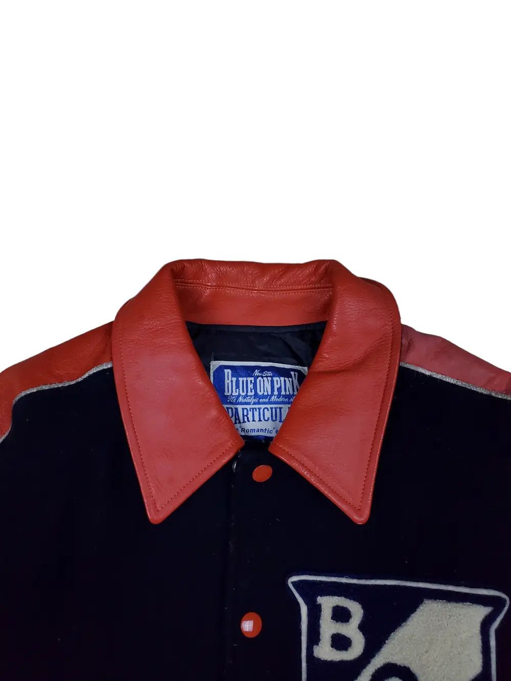 Vintage Vintage Varsity Wool Jacket BOP Leather Sleeve Size US XL / EU 56 / 4 - 8 Thumbnail