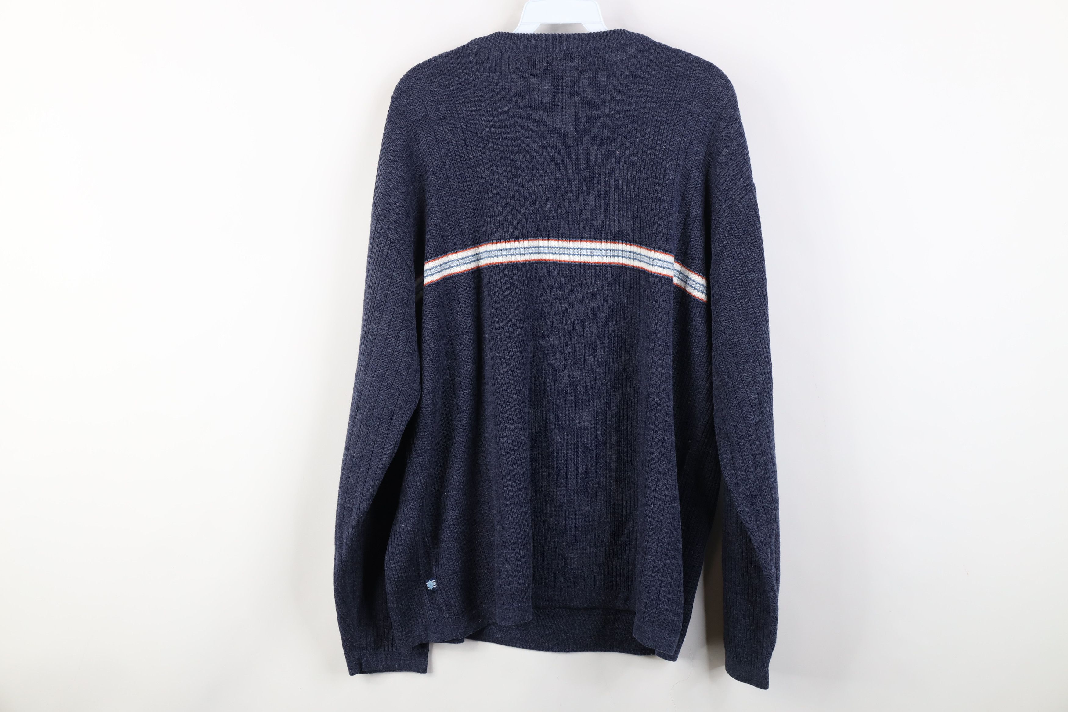 Vintage Vintage 90s Y2K Streetwear Block Ribbed Knit Sweater Blue Size US XL / EU 56 / 4 - 9 Thumbnail