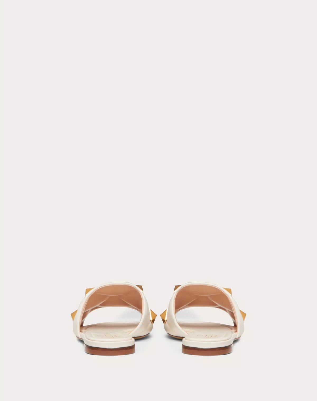 Valentino o1s1wg110625 Roman Stud Flat Slide Sandal in White Size US 5 / IT 35 - 3 Thumbnail