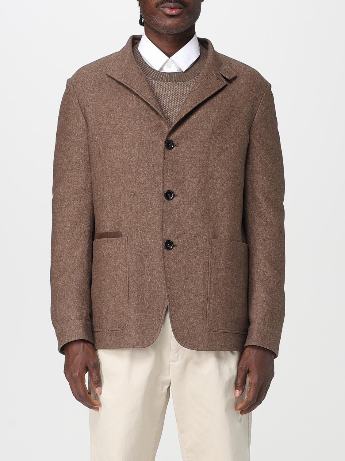 Zegna Blazer Men Brown