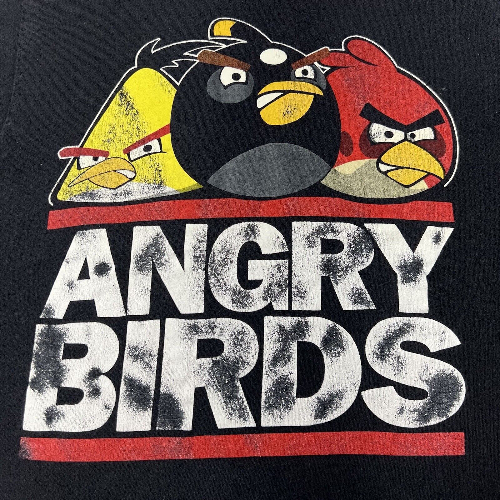 Other Angry Birds Medium Black Distressed App Game Graphic T Shirt Size US M / EU 48-50 / 2 - 5 Thumbnail