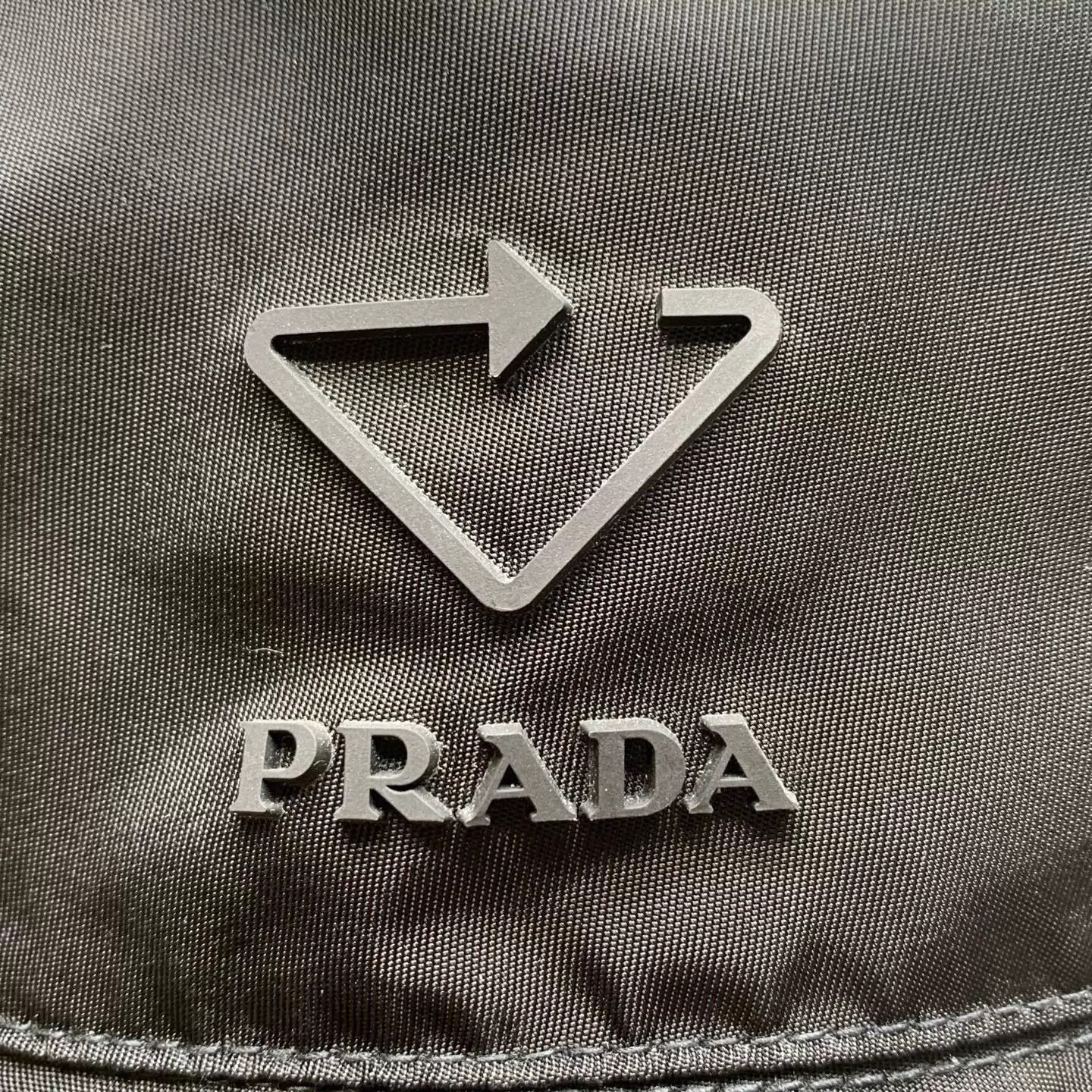 Prada Prada Black Tri Logo Nylon Bucket Hat S 95% JZ1786 Size ONE SIZE - 6 Thumbnail