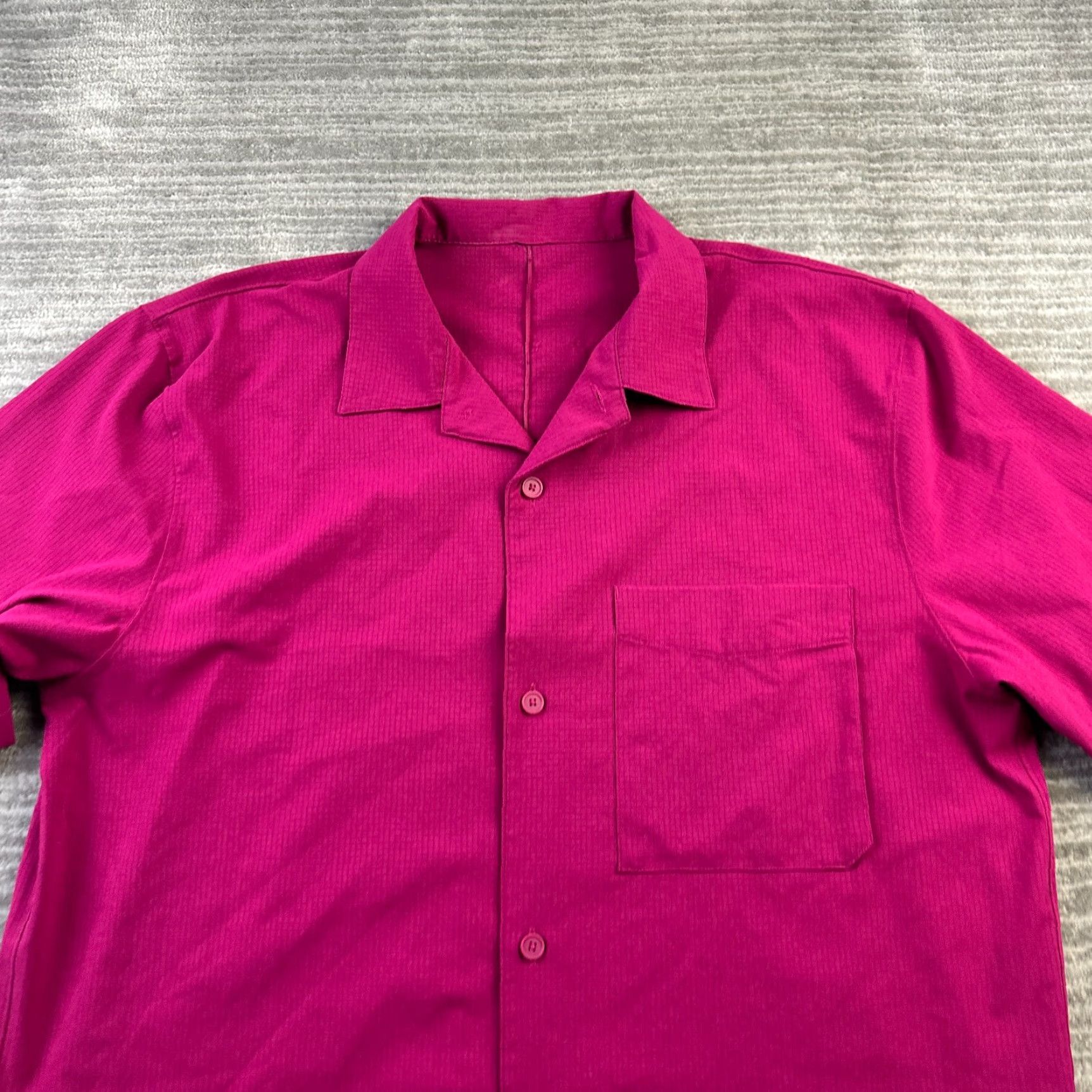 Lululemon Lululemon Shirt Button Up Mens Extra Large Purple Airing Easy Ventlight Camp Size US XL / EU 56 / 4 - 3 Thumbnail