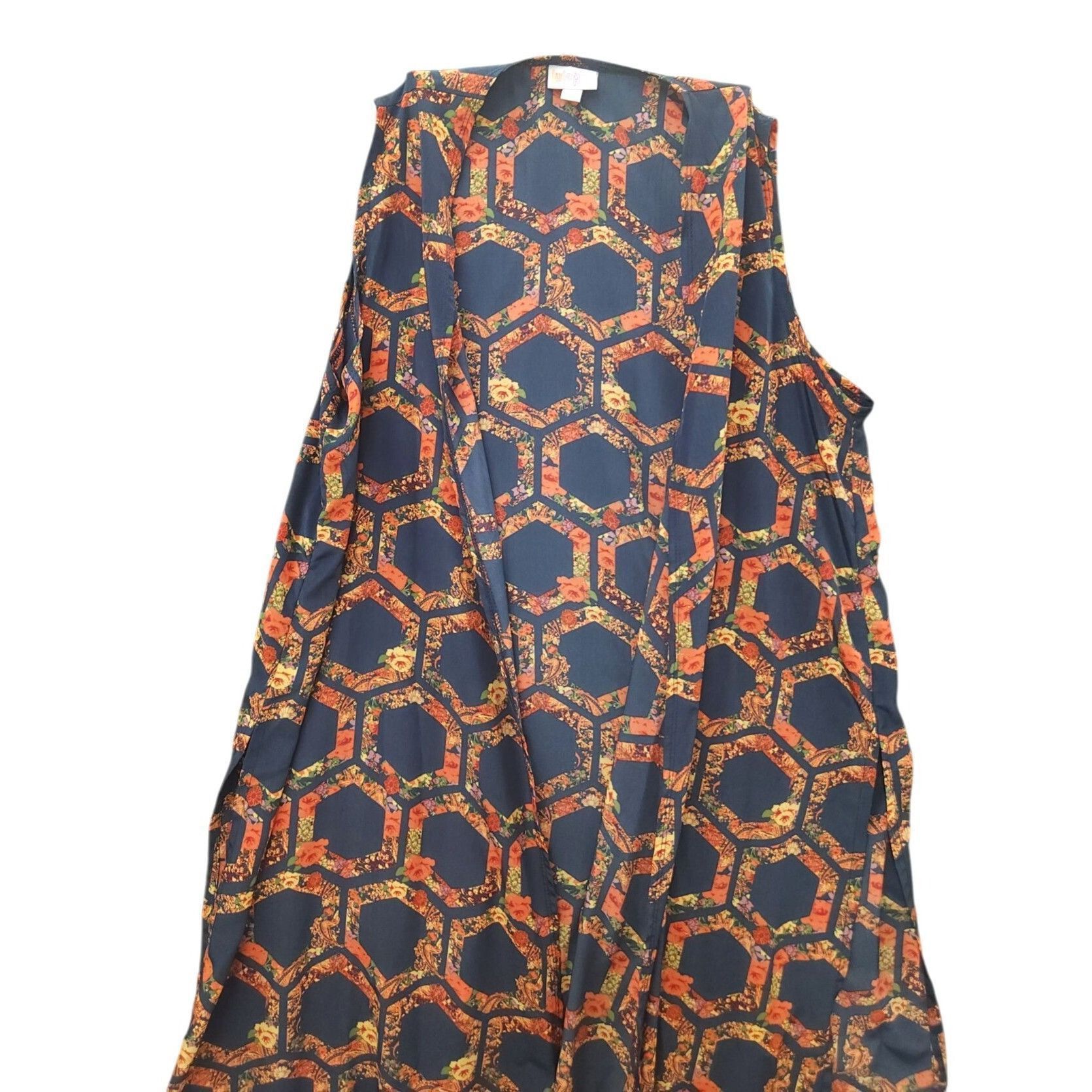 Other Lularoe Joy Split Seam Duster Vest Medium Hexagon Floral Pri Size M / US 6-8 / IT 42-44 - 4 Thumbnail