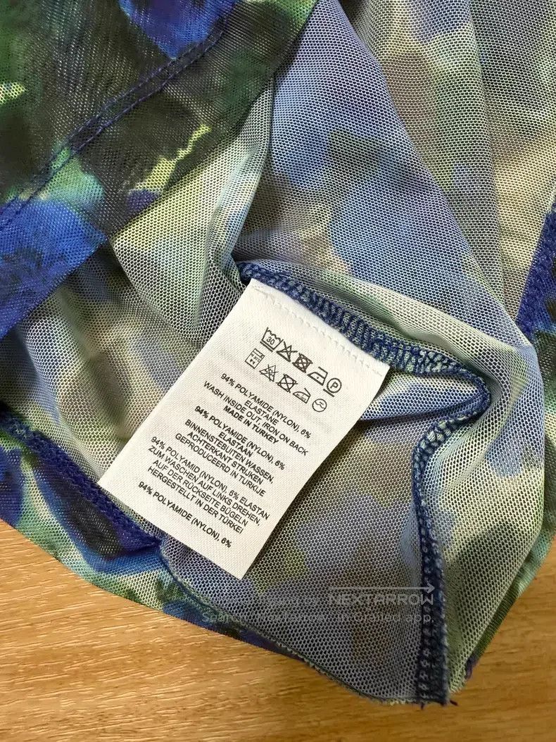 Dries Van Noten Dries Van Noten Blue Floral Sheer Top Size M / US 6-8 / IT 42-44 - 4 Thumbnail