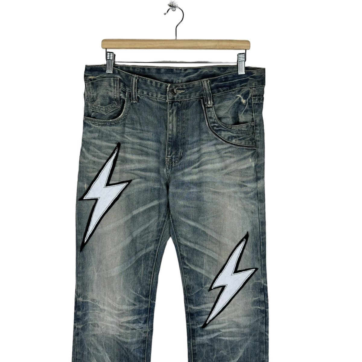 Japanese Brand ☀️GHOST BRAND TECHNICAL SKULL DENIM PANTS Size US 34 / EU 50 - 3 Thumbnail
