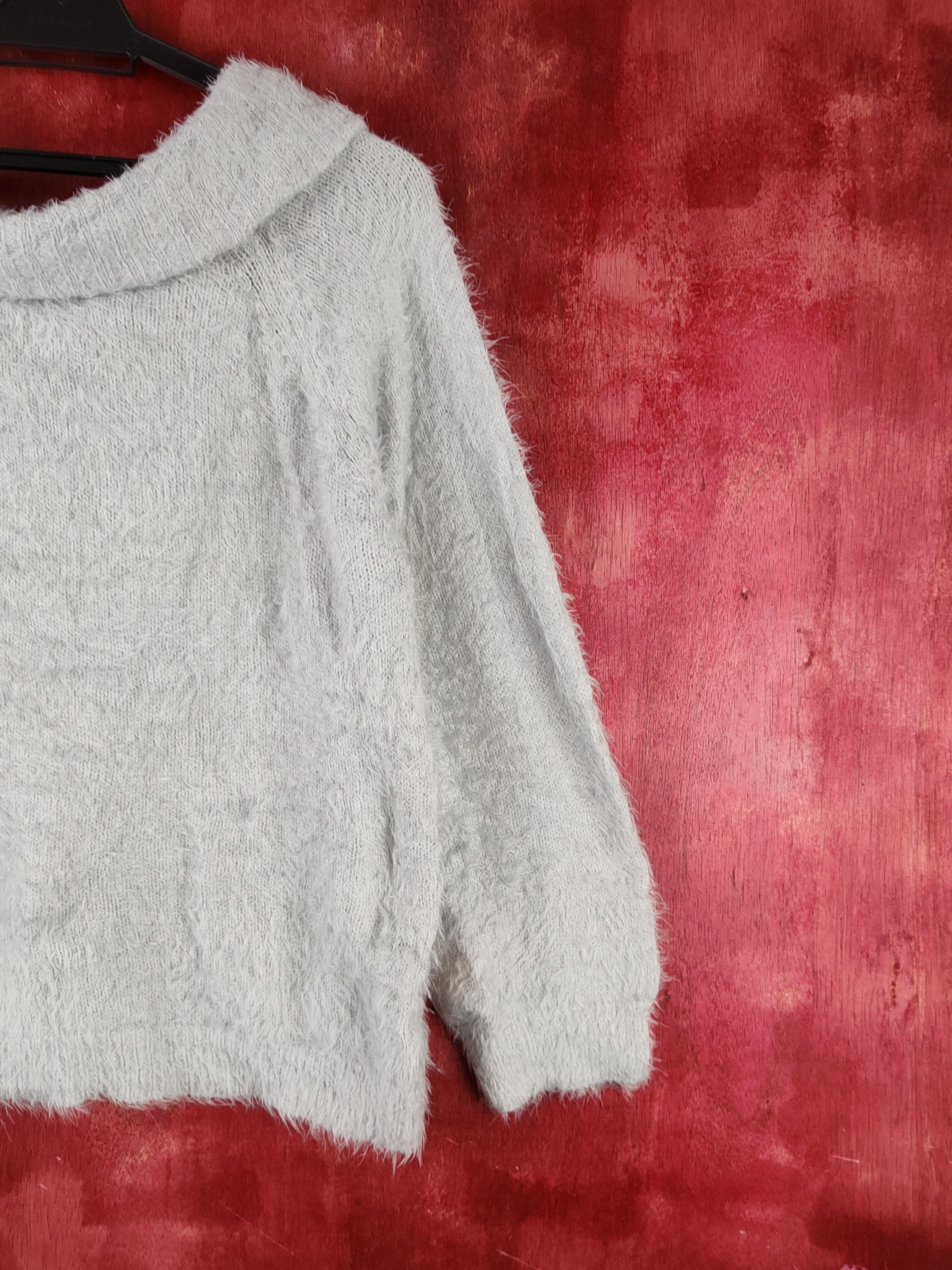 Japanese Brand × Vintage Holiday Holic Gray faded dirty Shaggy Fur Knitwear #S1965 Size M / US 6-8 / IT 42-44 - 9 Thumbnail