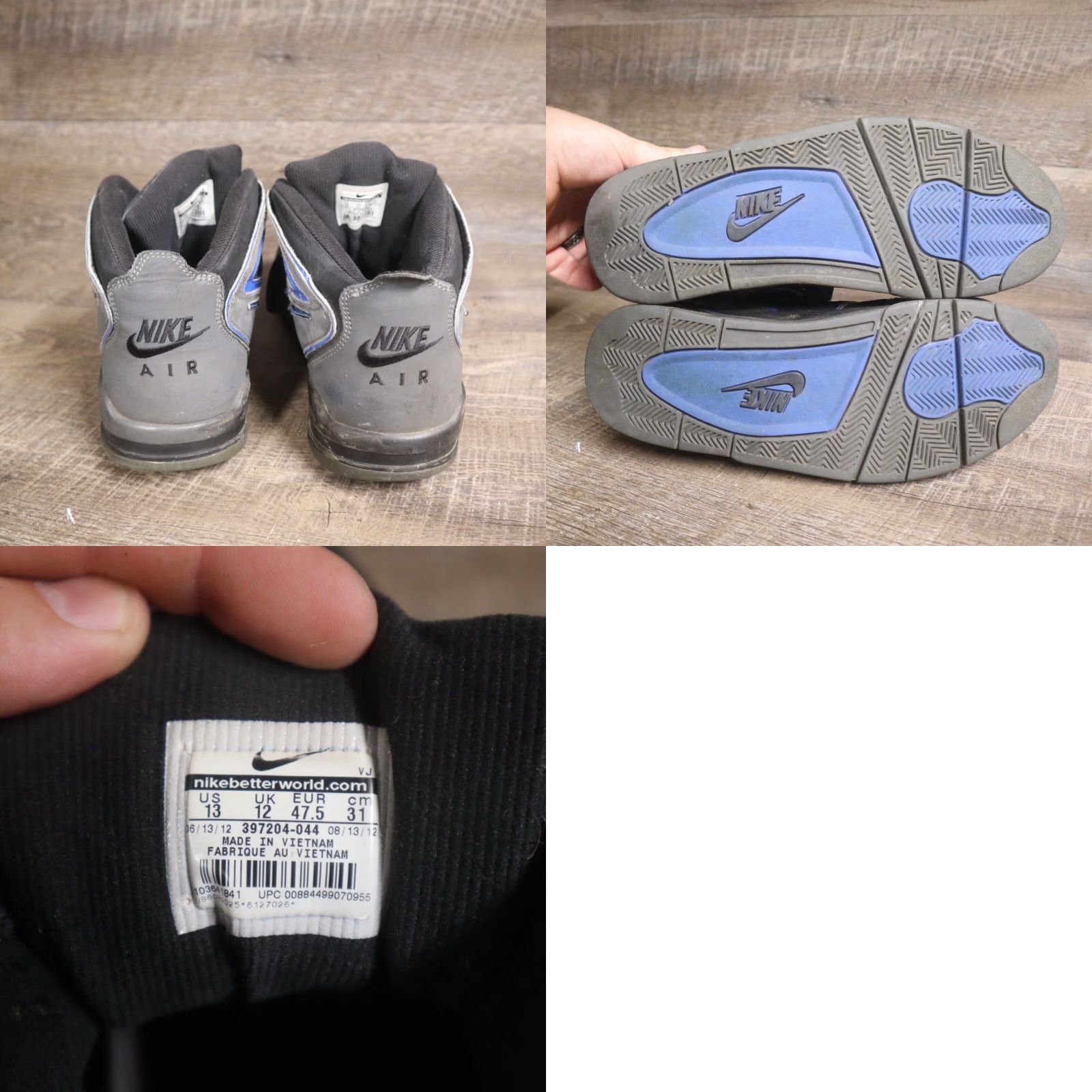 Nike Nike Air Flight Falcon High Top Sneakers Black and Blue Adult Men's Size 13 Athleisure Size US 13 / EU 46 - 8 Thumbnail