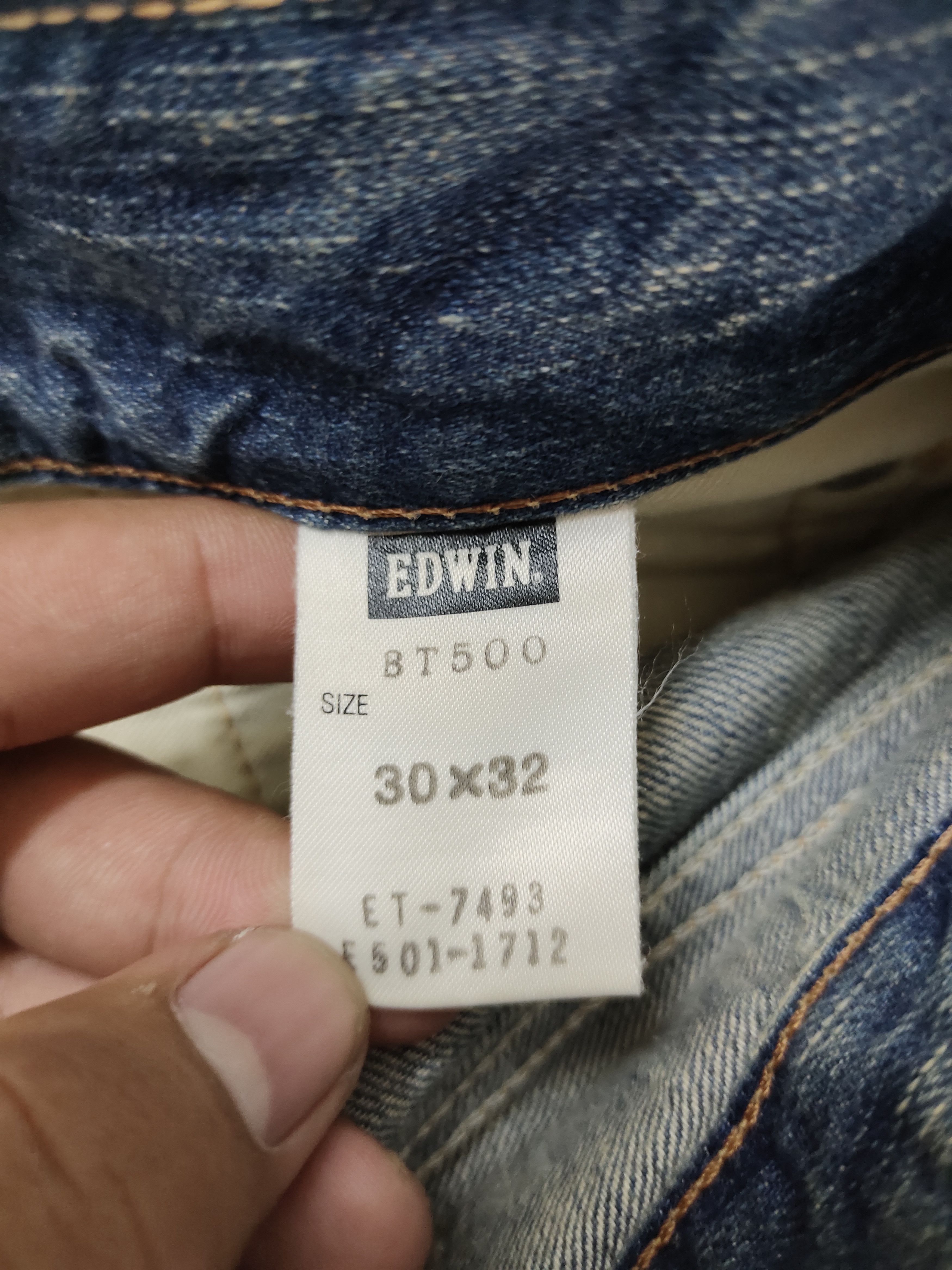 Le Grande Bleu (L.G.B.) Flare Jeans Edwin Blue Trip Clawmark Distress Faded Bootcut Size US 32 / EU 48 - 19 Thumbnail