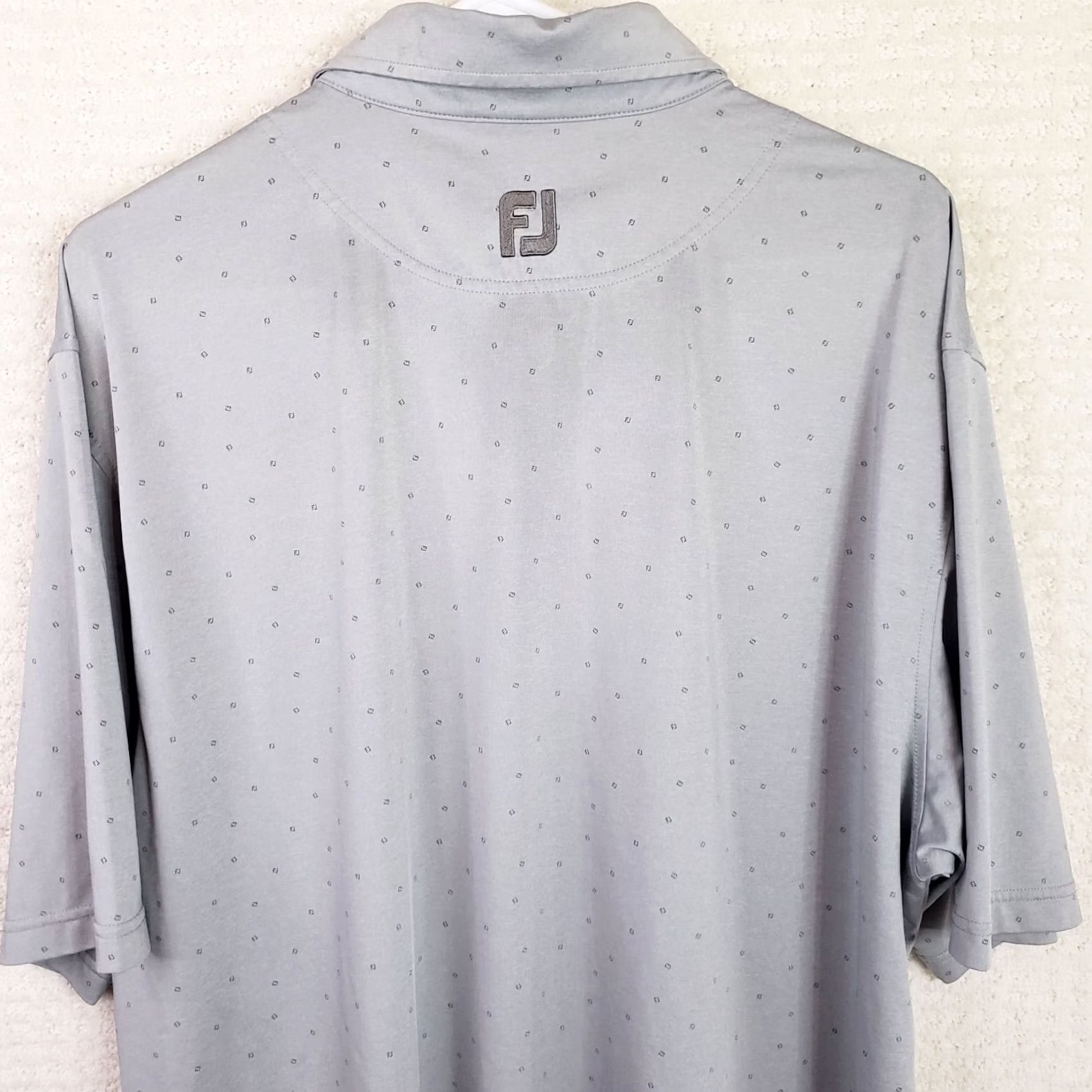 Footjoy FJ Footjoy Polo Shirt Mens XL Gray Black Geometric Dots Short Sleeve Golf Shirt Size US XL / EU 56 / 4 - 7 Thumbnail